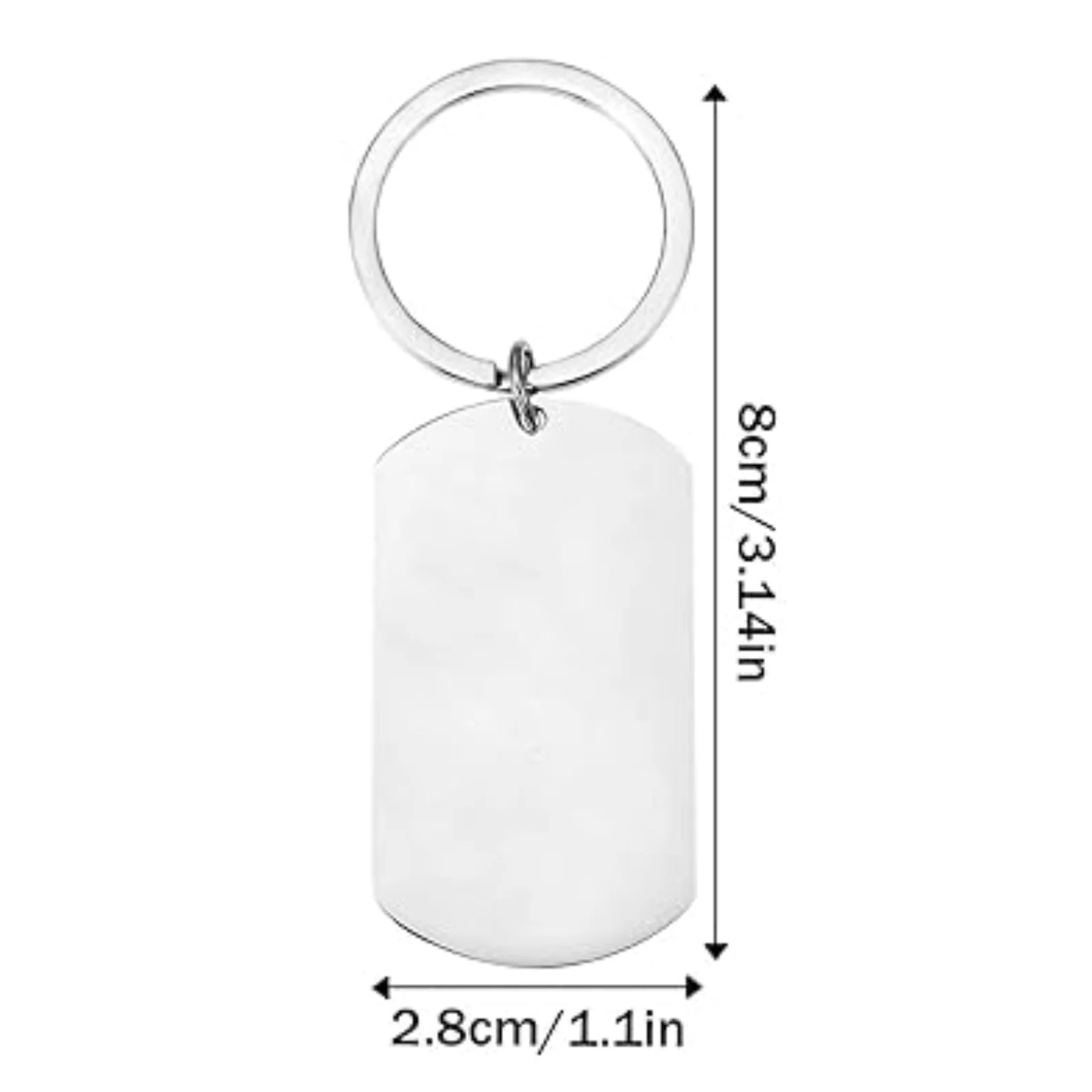 BeJeweled Bespoke Oval Stainless Steel Keyring - Image 3