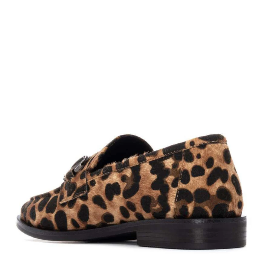 Carmela Leopard Patterned Slip On Slim Loafers - Image 3