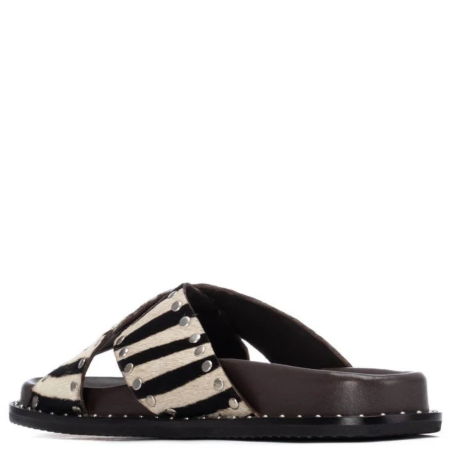 Carmela Zebra Crossover Slip On Mules - Image 3