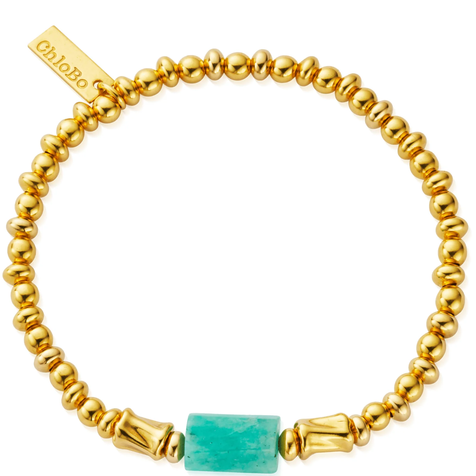 ChloBo Balance Spirit Stone Bracelet - Gold