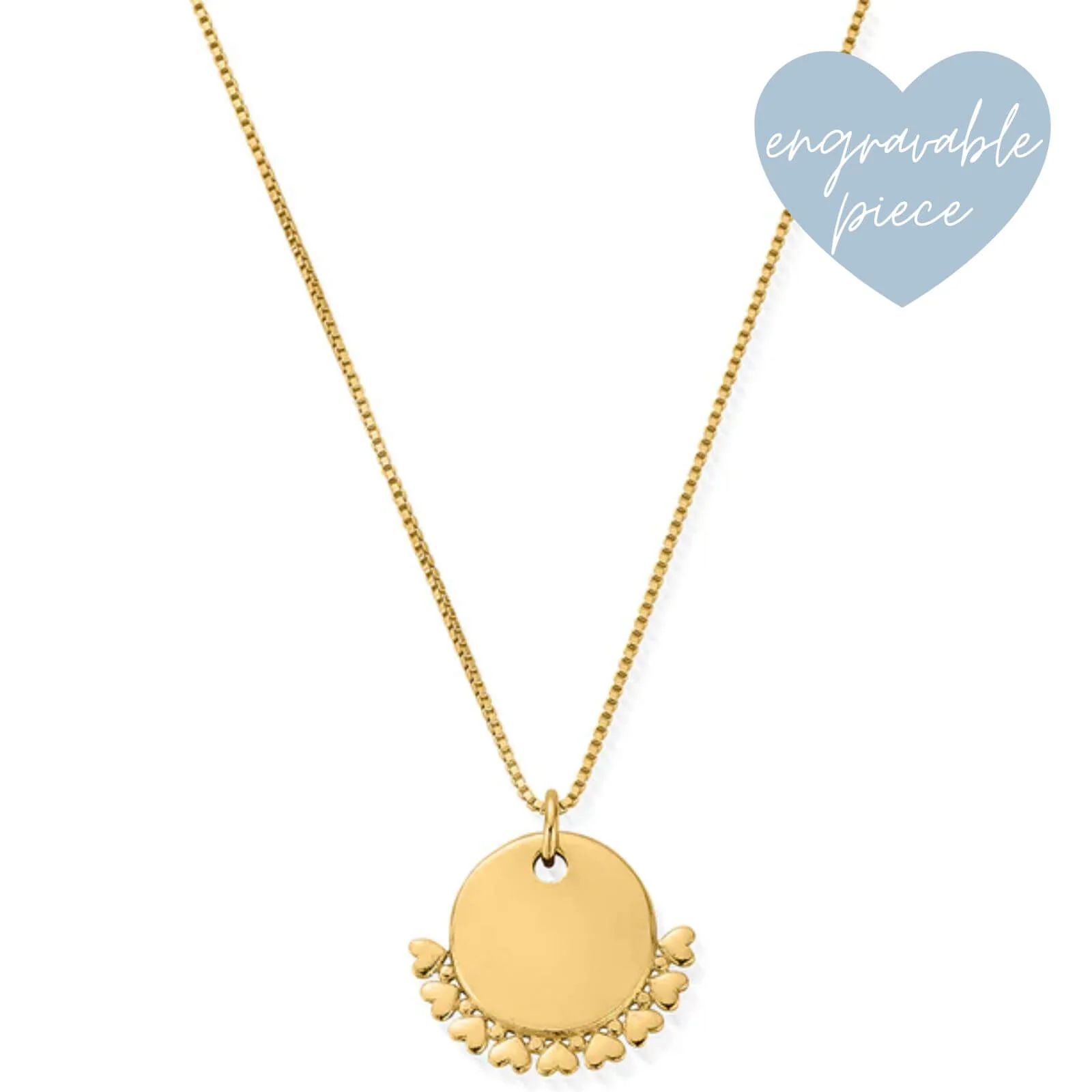 ChloBo Box Chain Hearts Pendant Necklace - Gold - Image 2