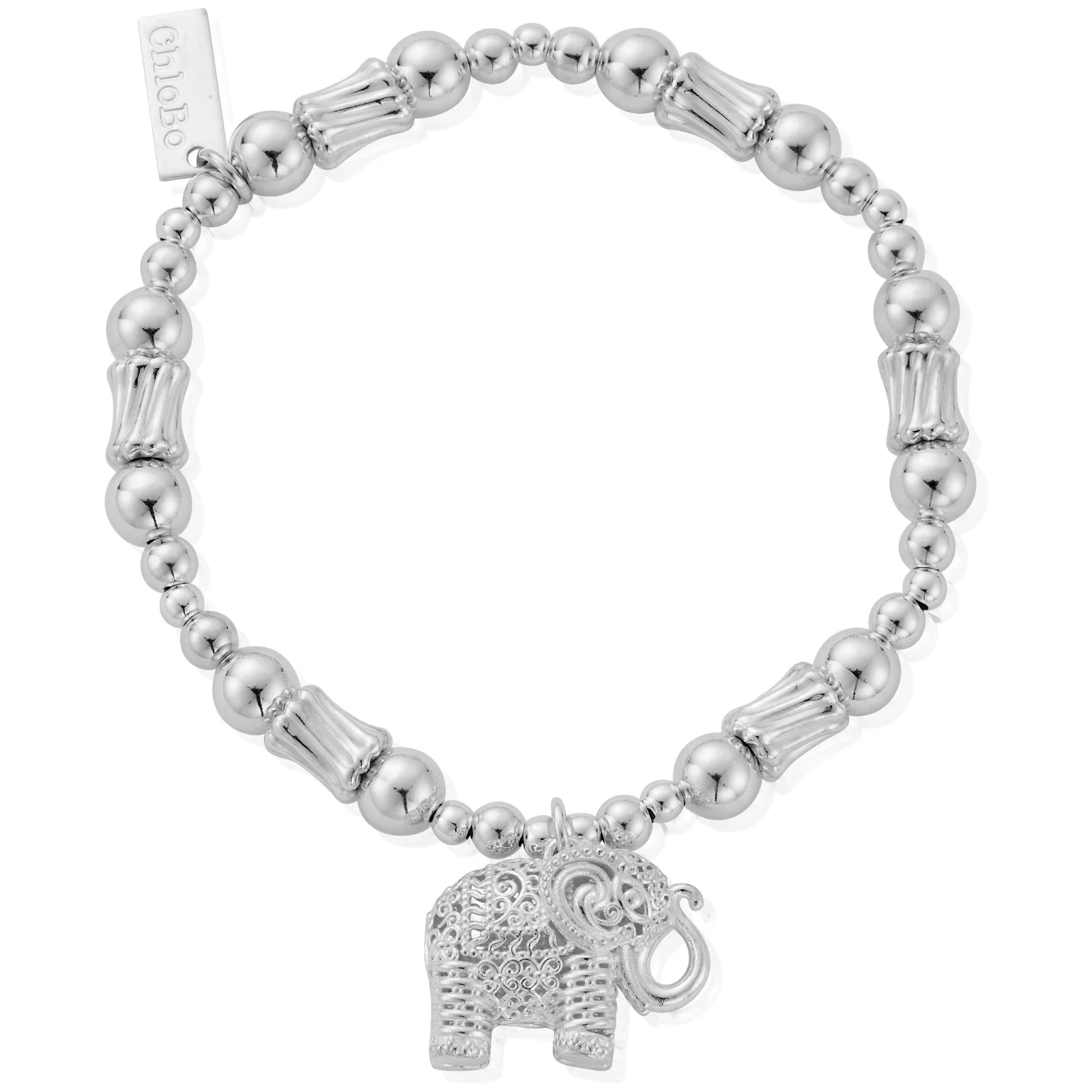 ChloBo Corrugated Twist Scared Elephant Bracelet