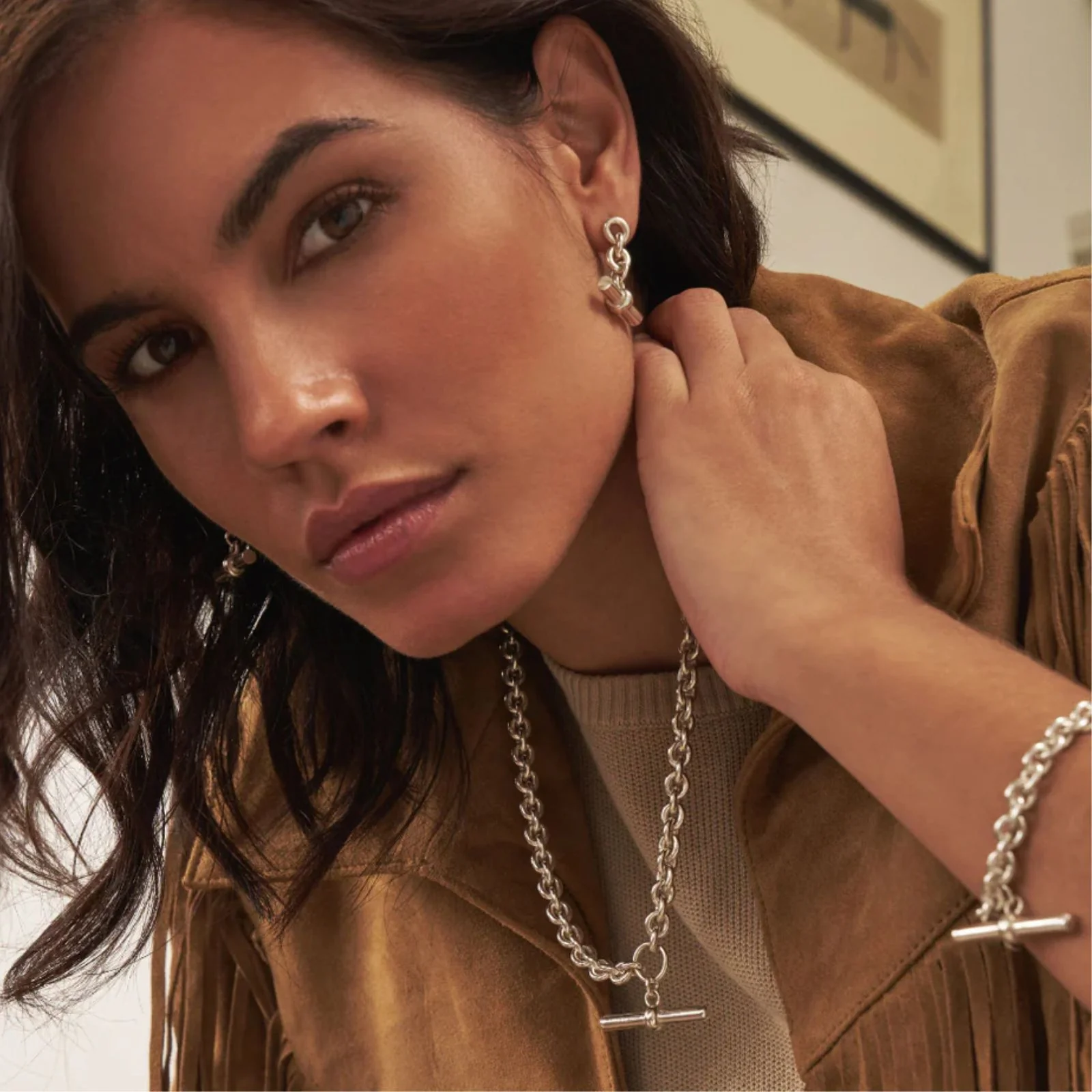 ChloBo Couture Anchor Chain TBar Necklace - Image 2
