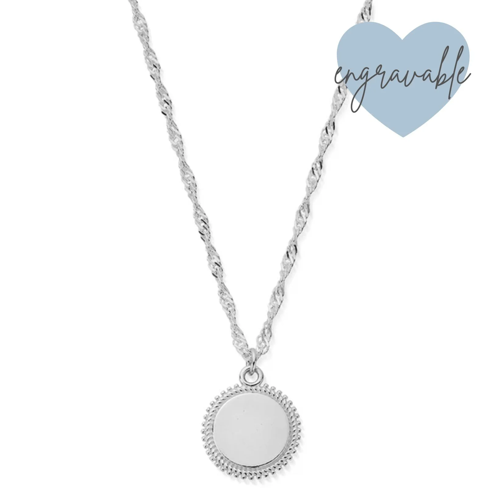 ChloBo Curb Chain Moon Coin Pendant Necklace