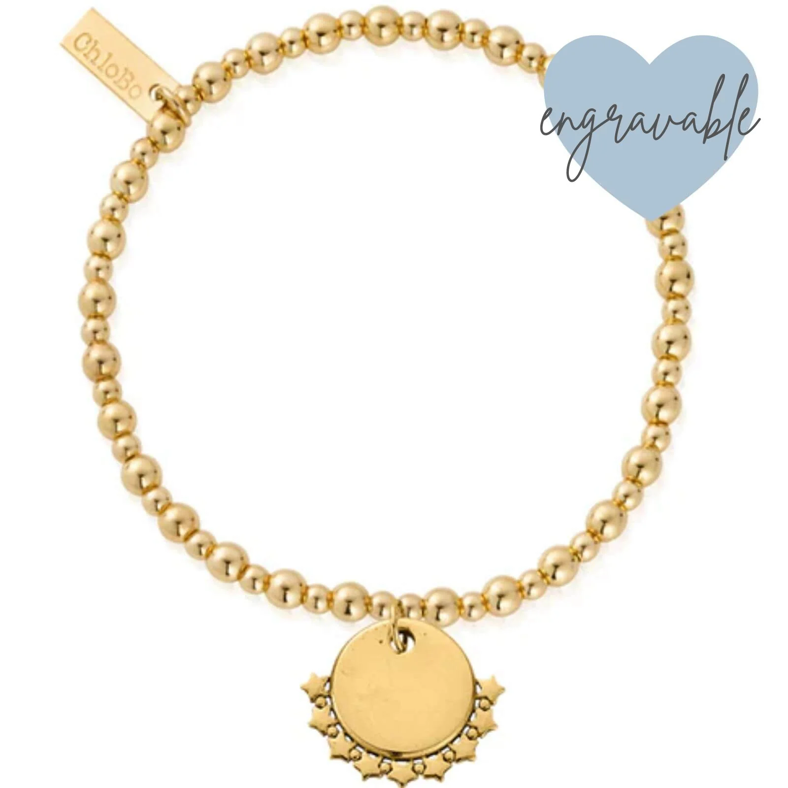 ChloBo Didi Stars Pendant Bracelet - Gold
