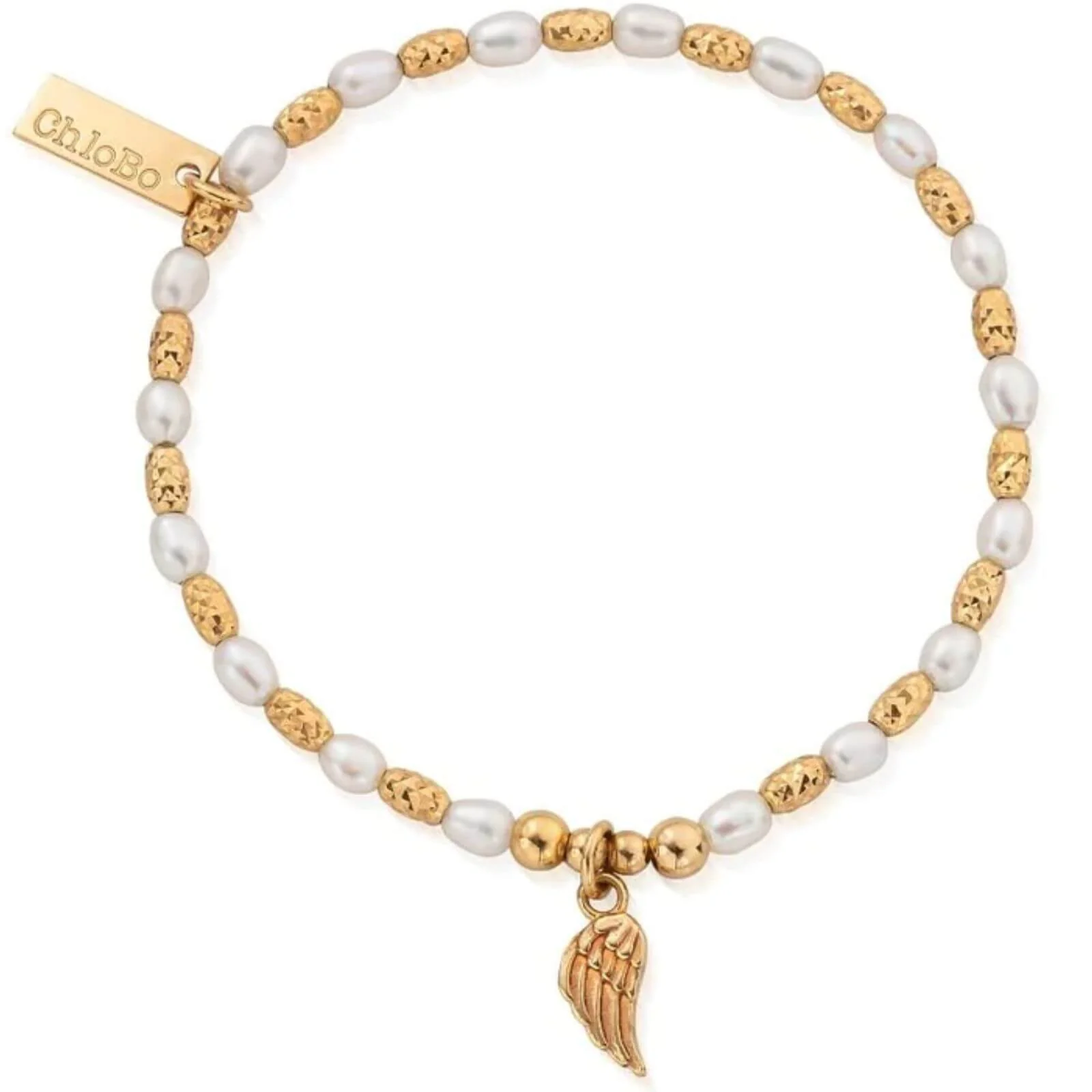 ChloBo Forever And Always Pearl Bracelet - Gold