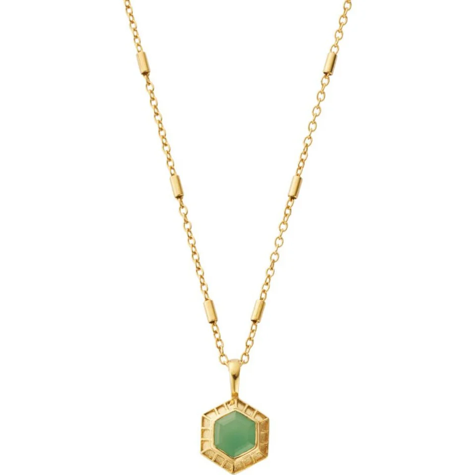 ChloBo Happiness Aventurine Necklace - Gold