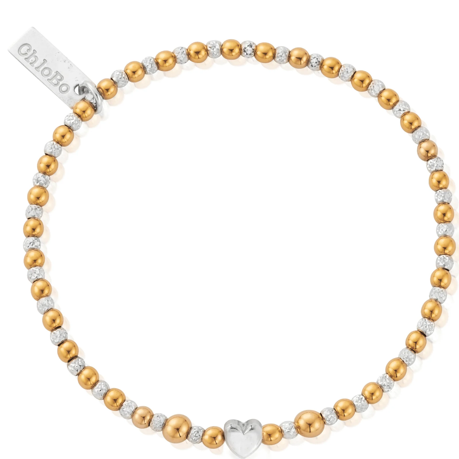 ChloBo Inset Heart Bracelet - Two Tone