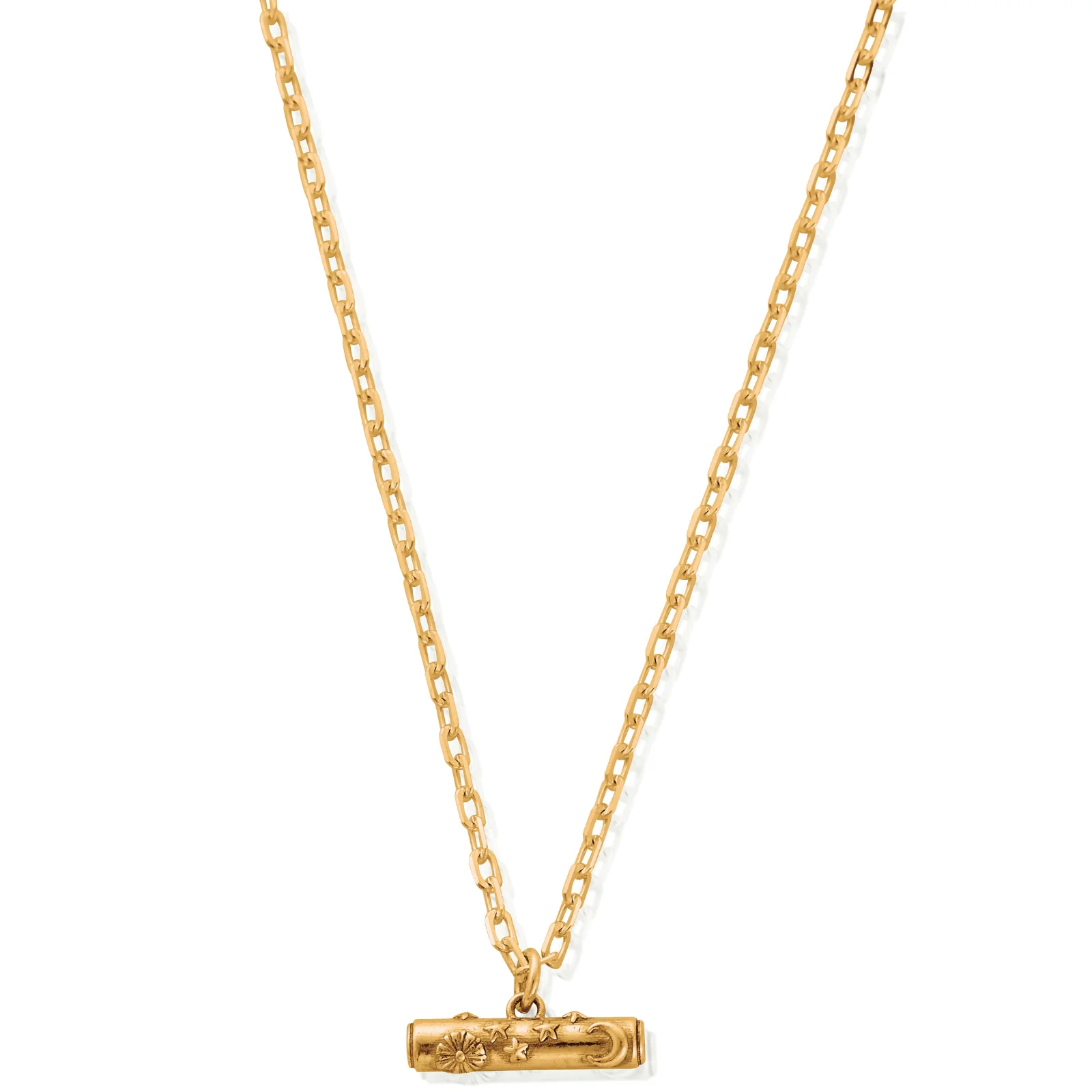 ChloBo Light Anchor Chain Solstice TBar Necklace - Gold