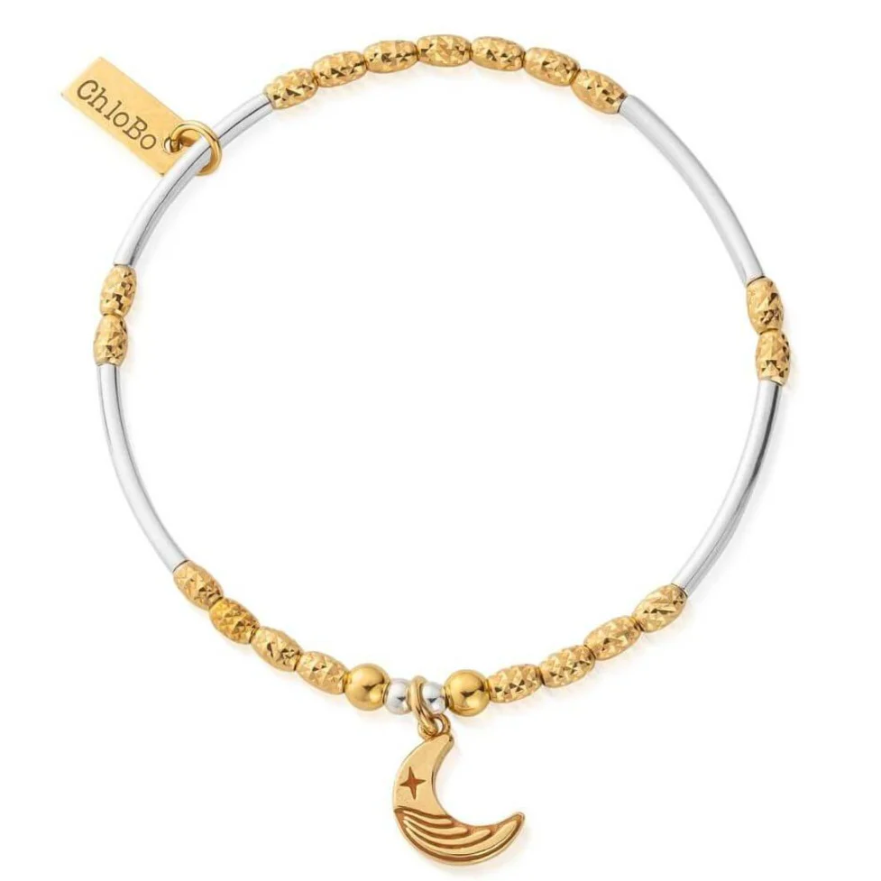ChloBo Luna Moon Bracelet - Gold & Silver