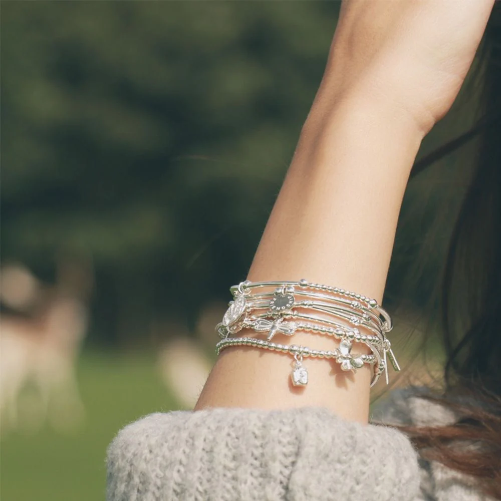 ChloBo Mini Cube Dainty Moon & Sun Bracelet - Image 2
