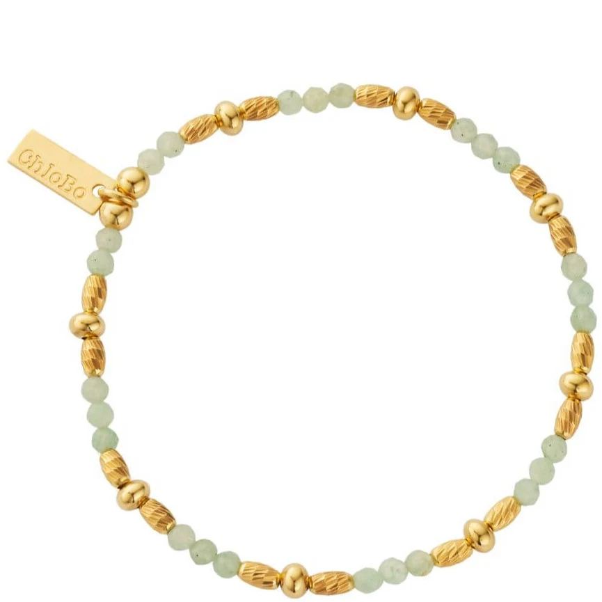 ChloBo Sparkle Aventurine Bracelet - Gold