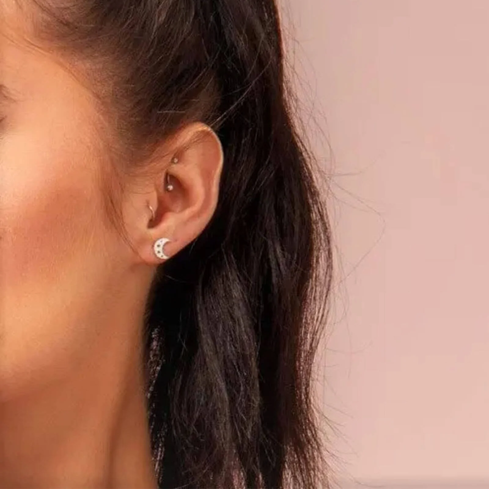 ChloBo Starry Moon Stud Earrings - Image 2
