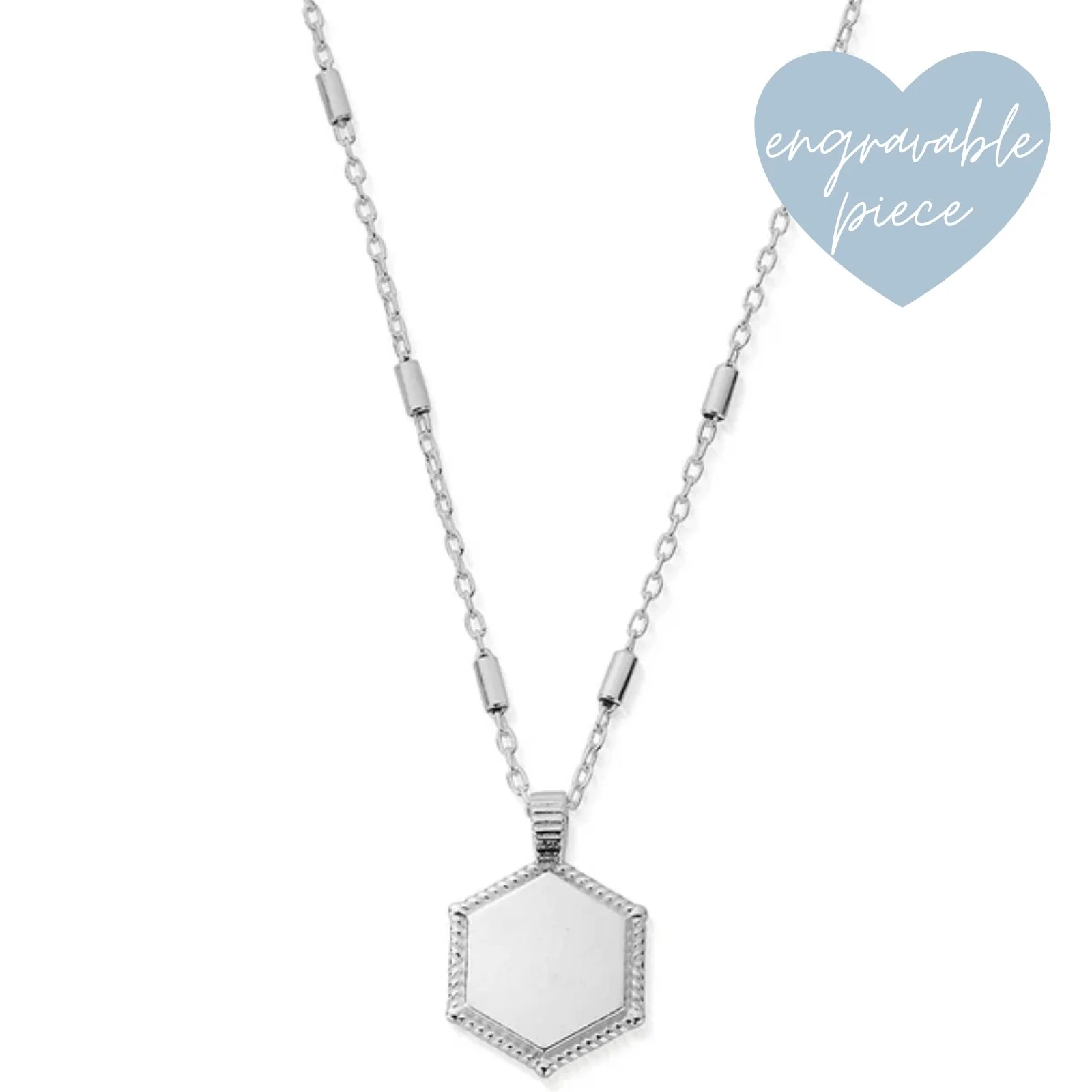 ChloBo Tube Chain Hexagon Coin Pendant Necklace - Image 2