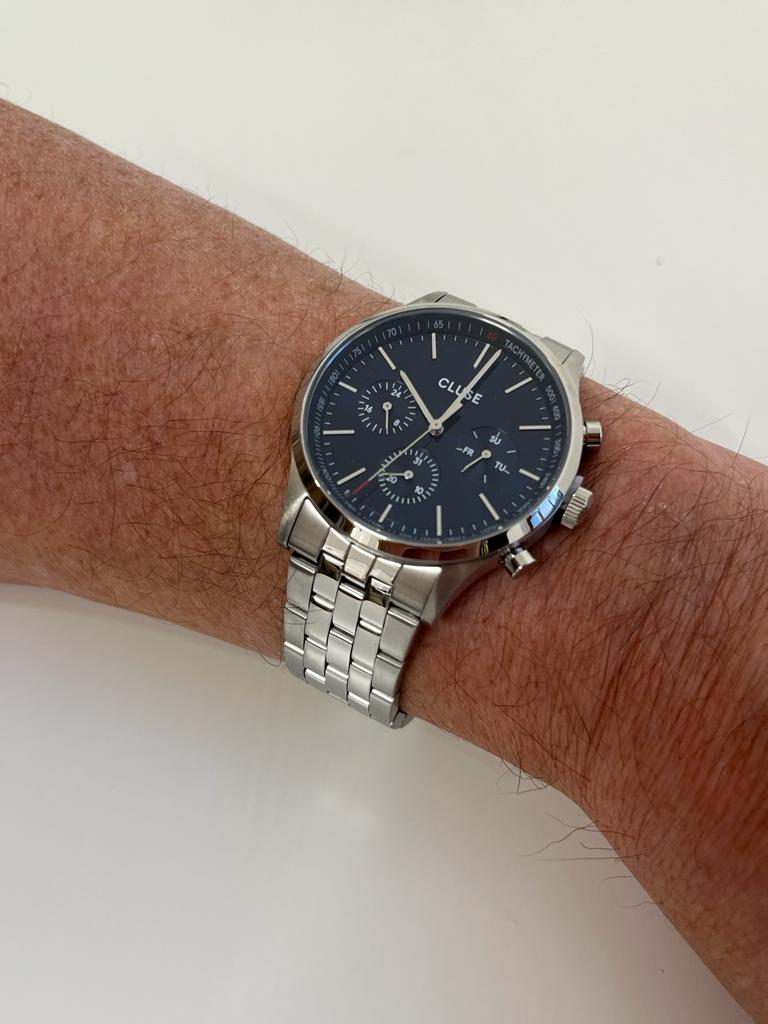 Cluse Antheor Multifunction Steel Watch - Blue - Image 3