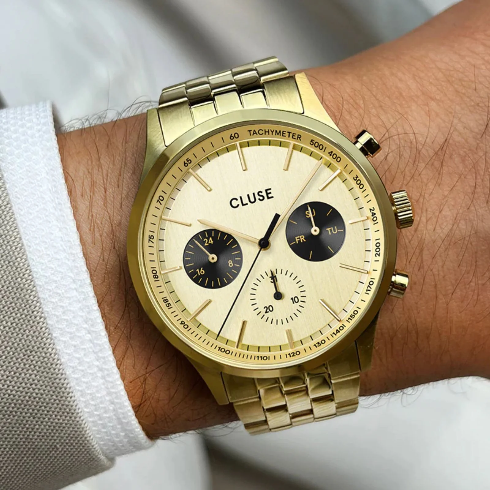 Cluse Antheor Multifunction Watch - Gold - Image 3