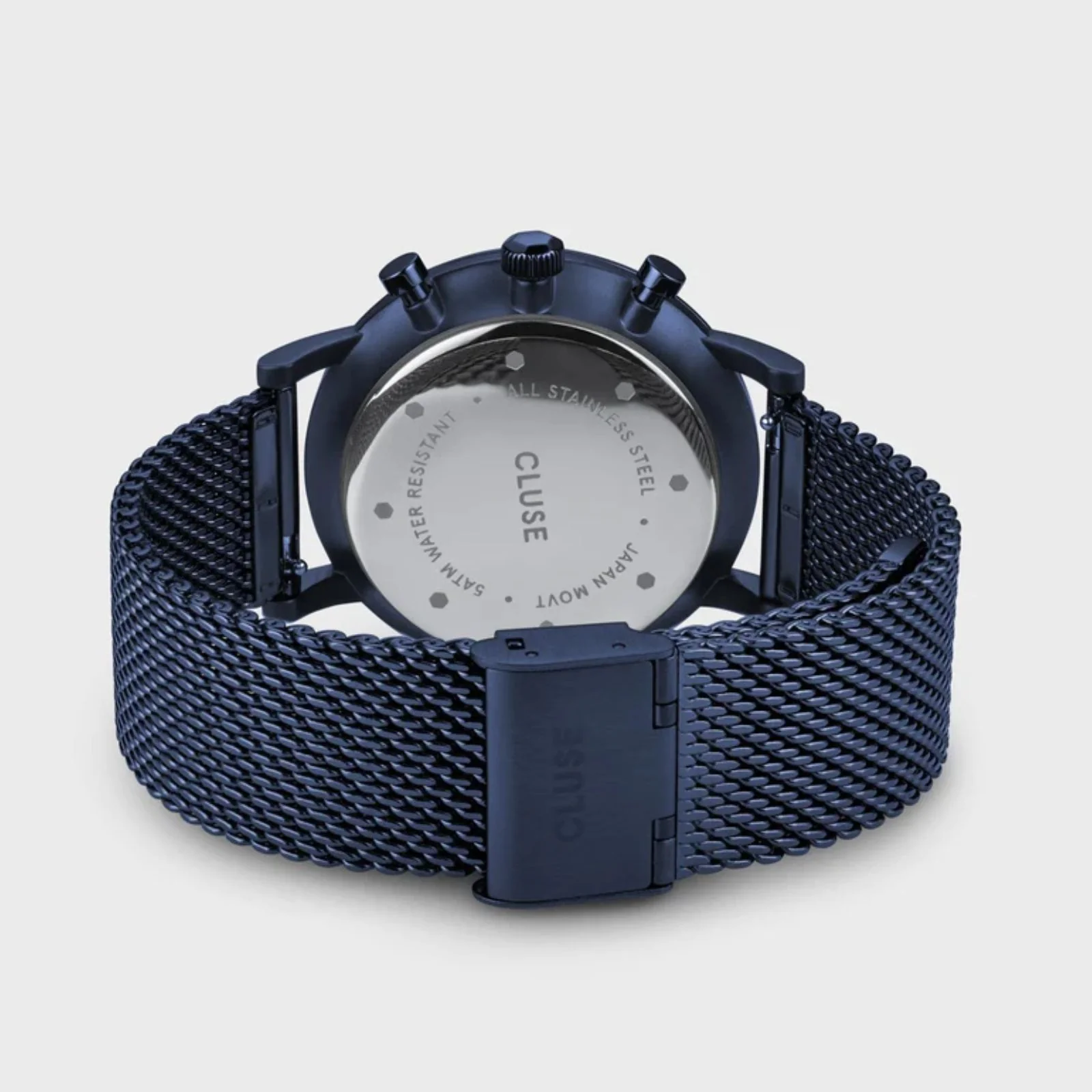 Cluse Aravis Chrono Full Blue Mesh Watch - Image 2