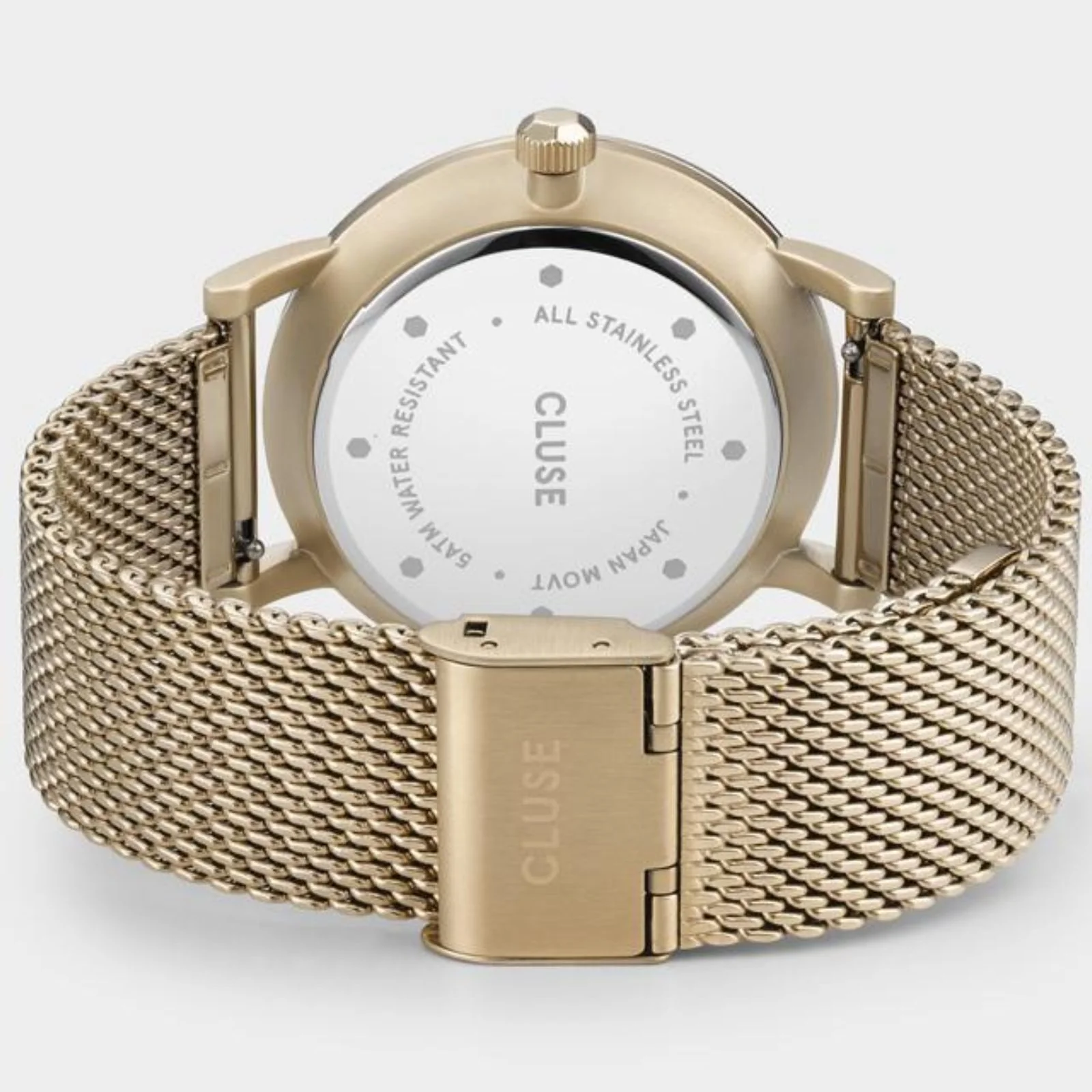 Cluse Aravis Gold Mesh Watch - Green - Image 3