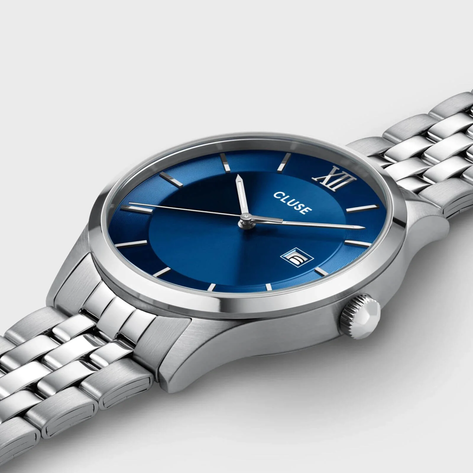 Cluse Aravis Silver Watch - Blue - Image 2