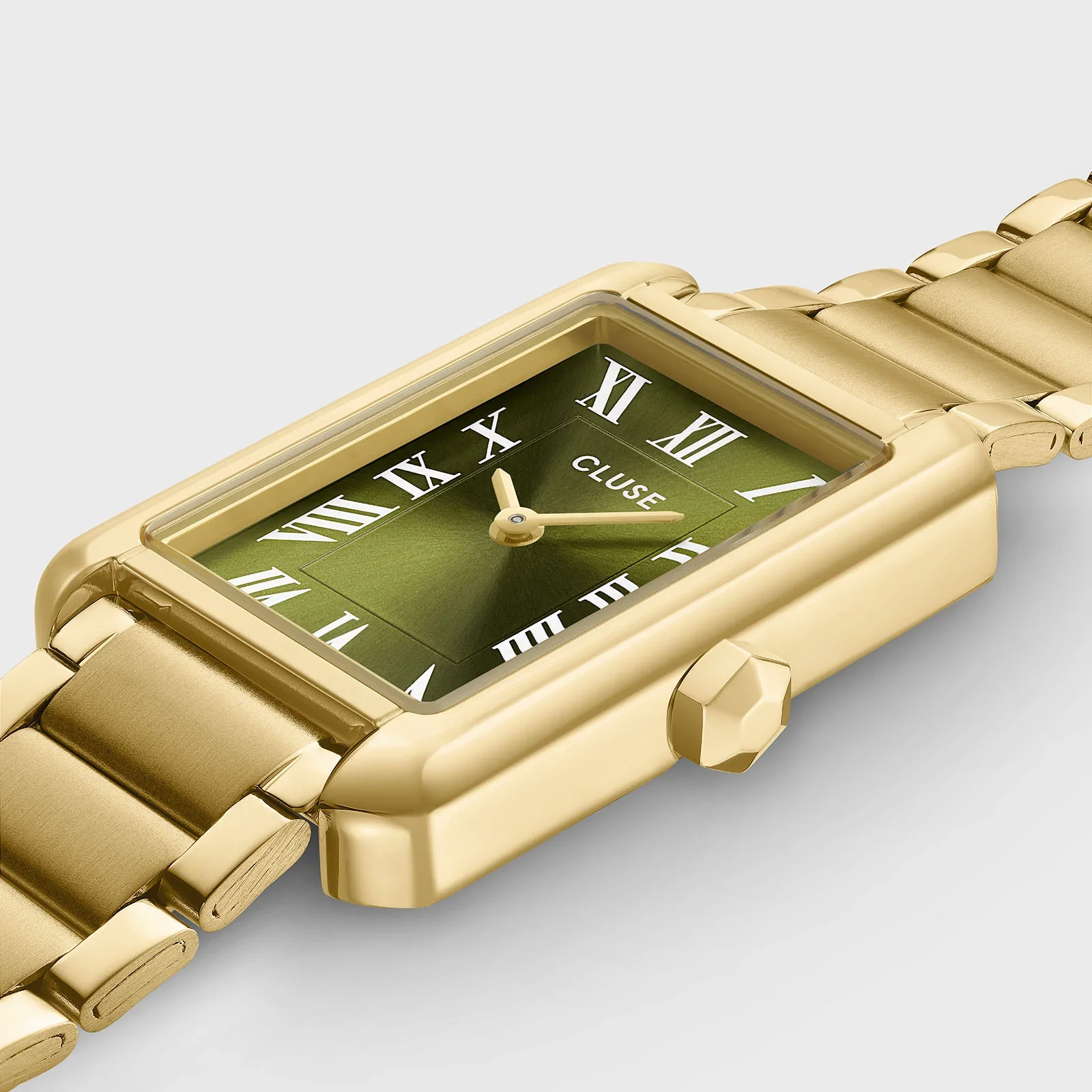 Cluse Belisenna Gold Watch - Olive - Image 3