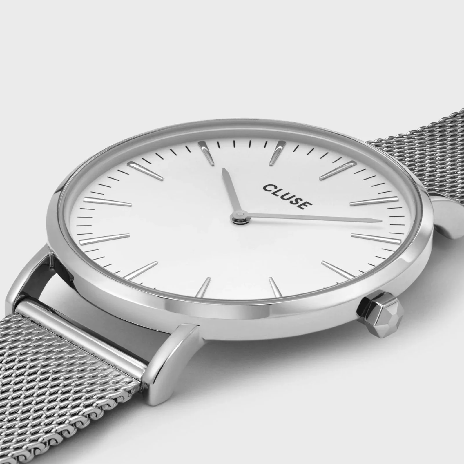 Cluse Boho Chic Silver Mesh Watch - Image 2