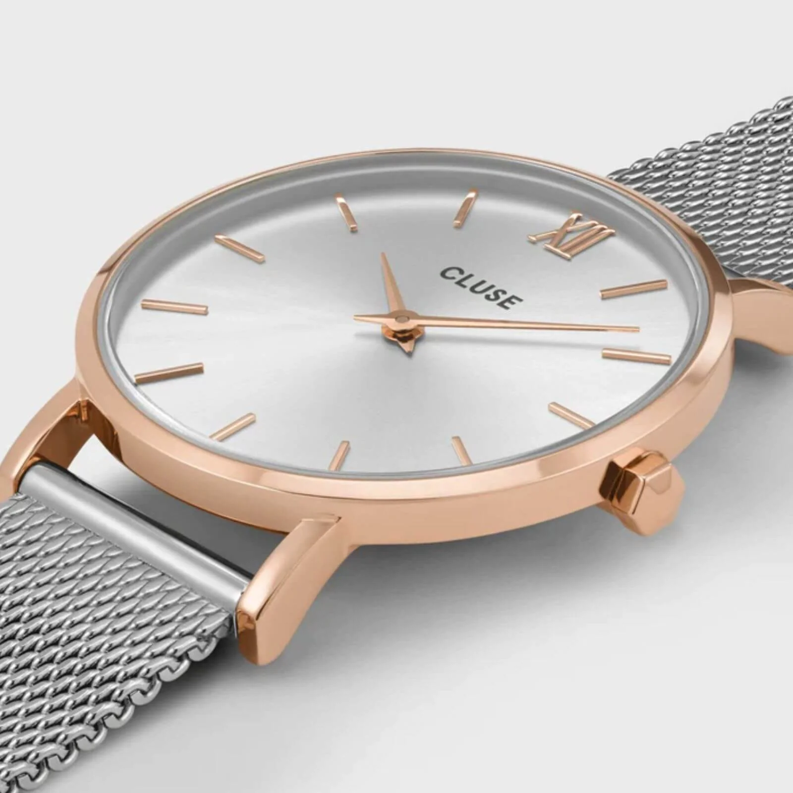 Cluse Boho Chic Two Tone Mesh Watch - Image 3