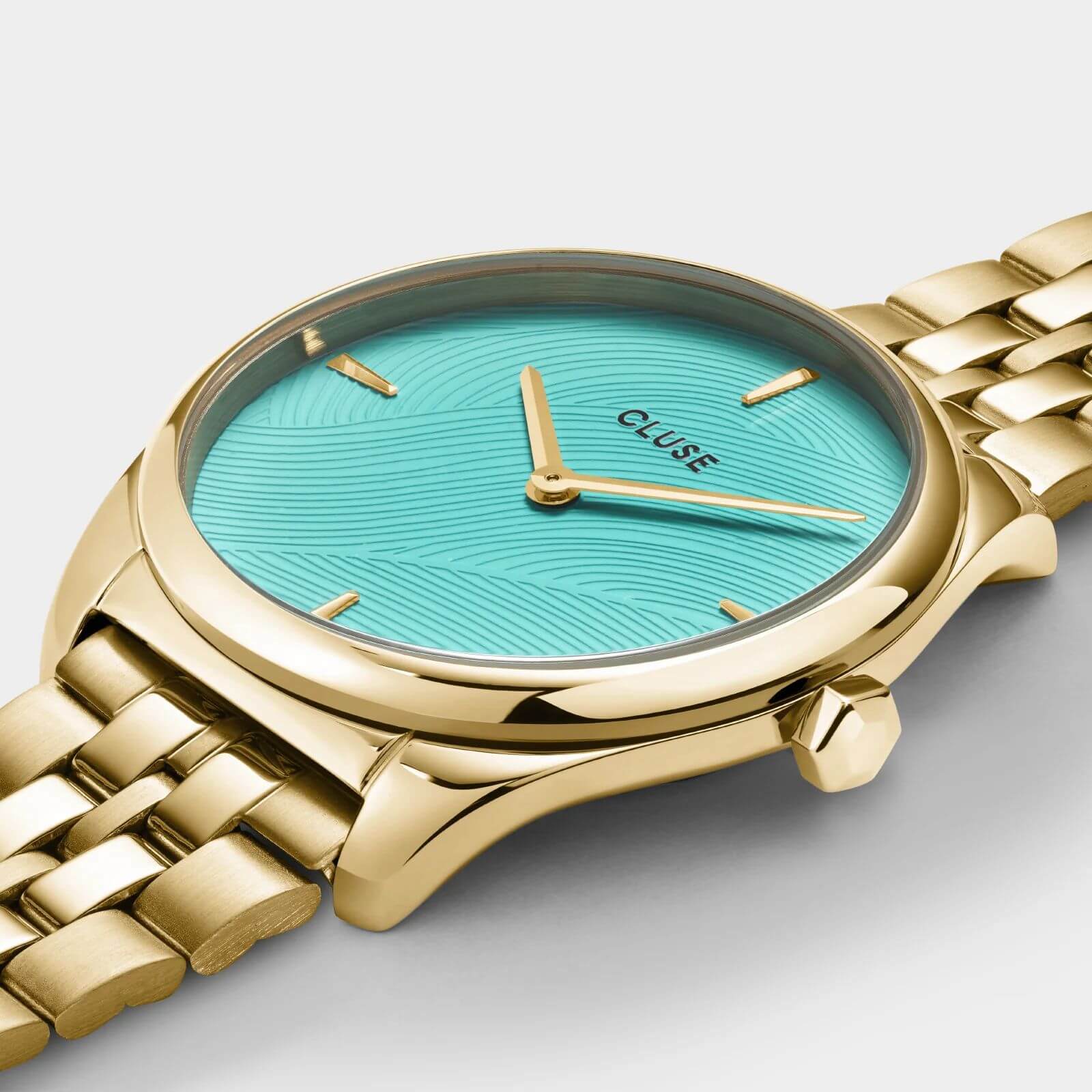 Cluse Feroce Petite Gold Watch - Pool Blue - Image 2