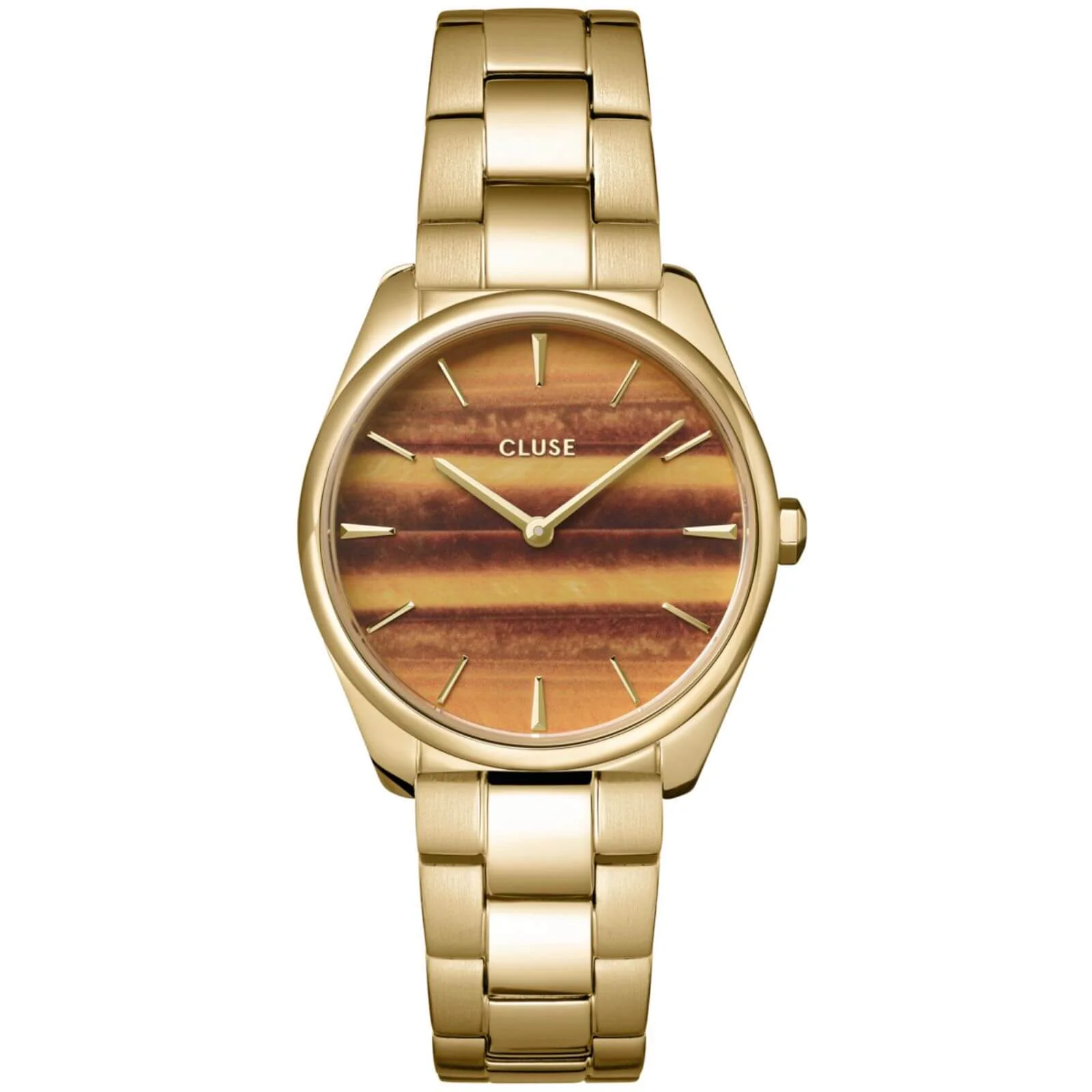 Cluse Feroce Petite Gold Watch - Tigers Eye