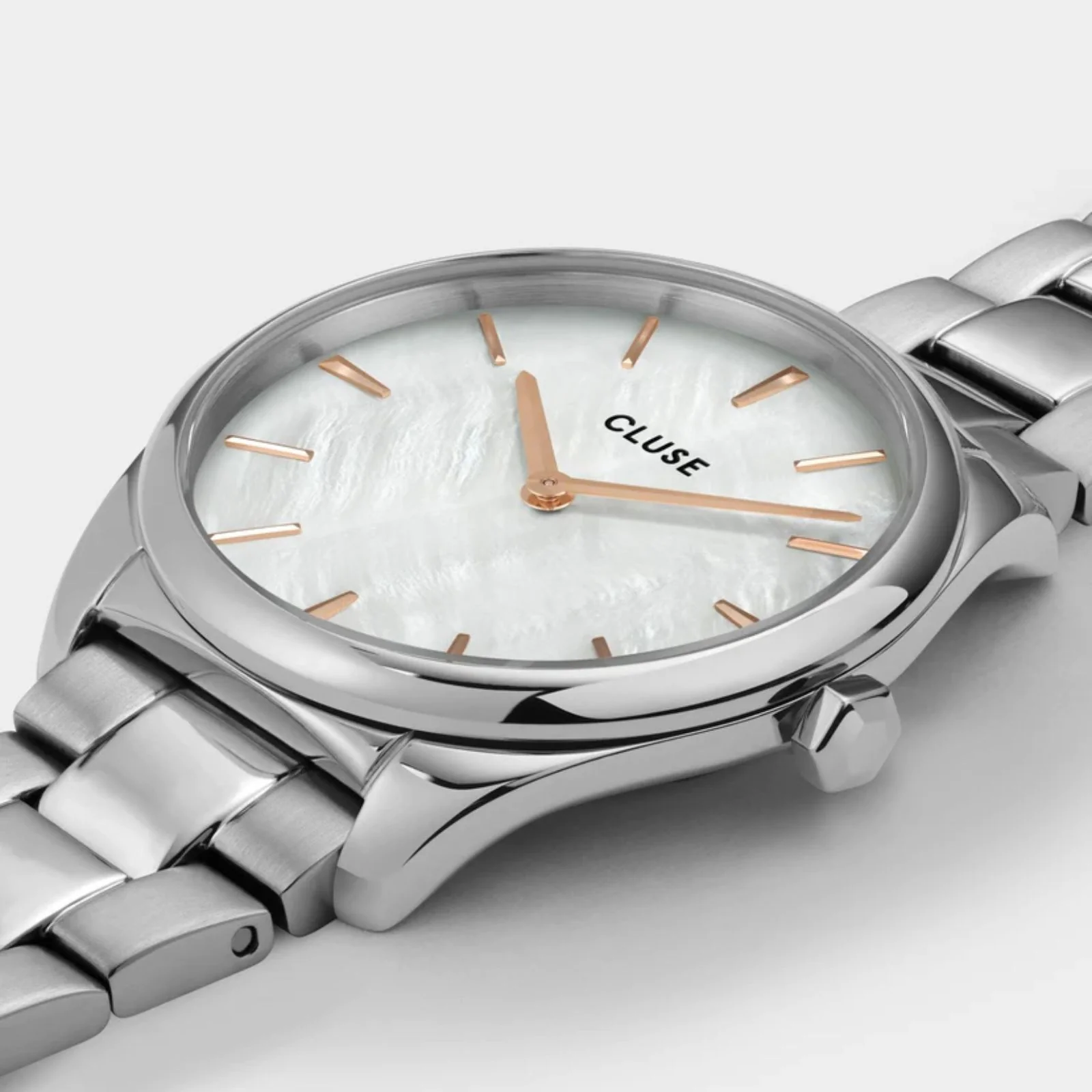 Cluse Feroce Petite Silver White Pearl Watch - Image 2