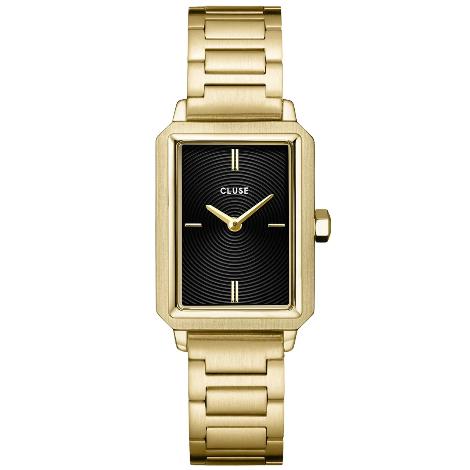Cluse Fluette Gold Watch - Black Texture Dial
