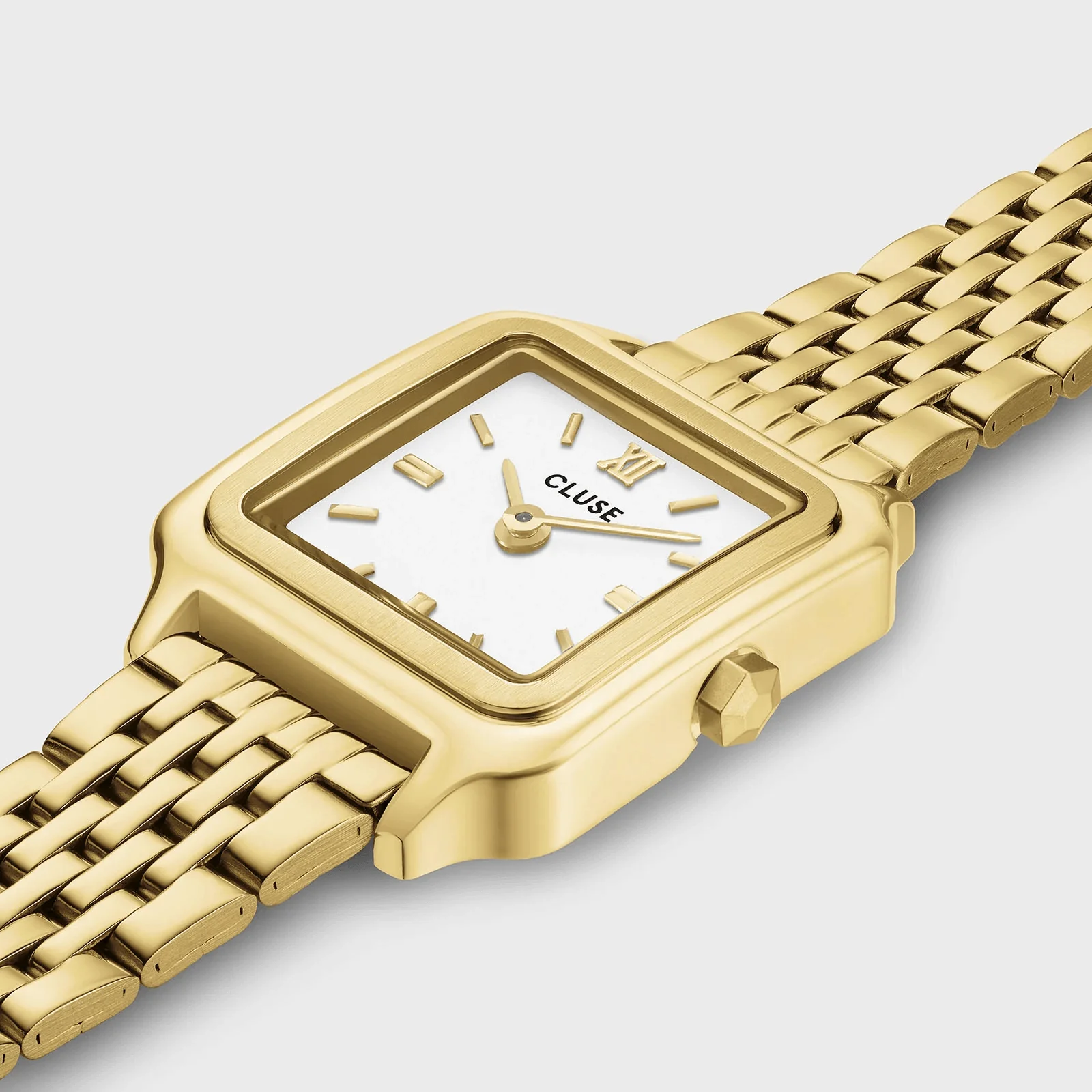 Cluse Gracieuse Mini Gold Watch - White - Image 2