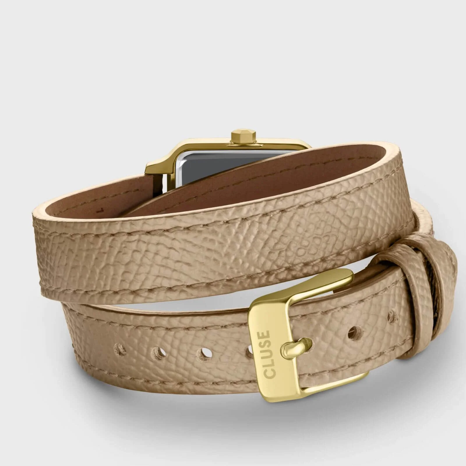 Cluse Gracieuse Petite Gold Watch - Double Tan Leather Strap - Image 2