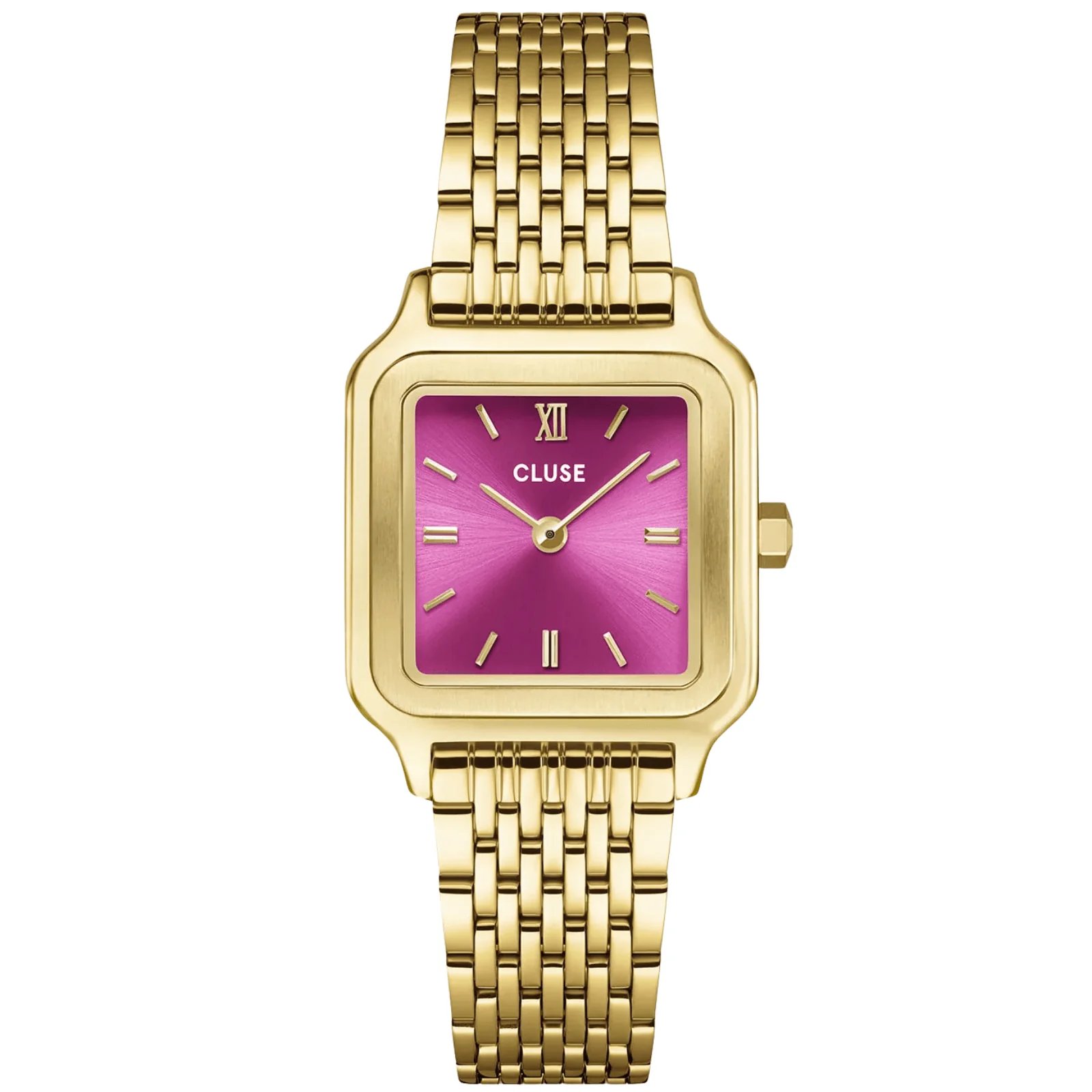 Cluse Gracieuse Petite Gold Watch - Fuchsia Pink