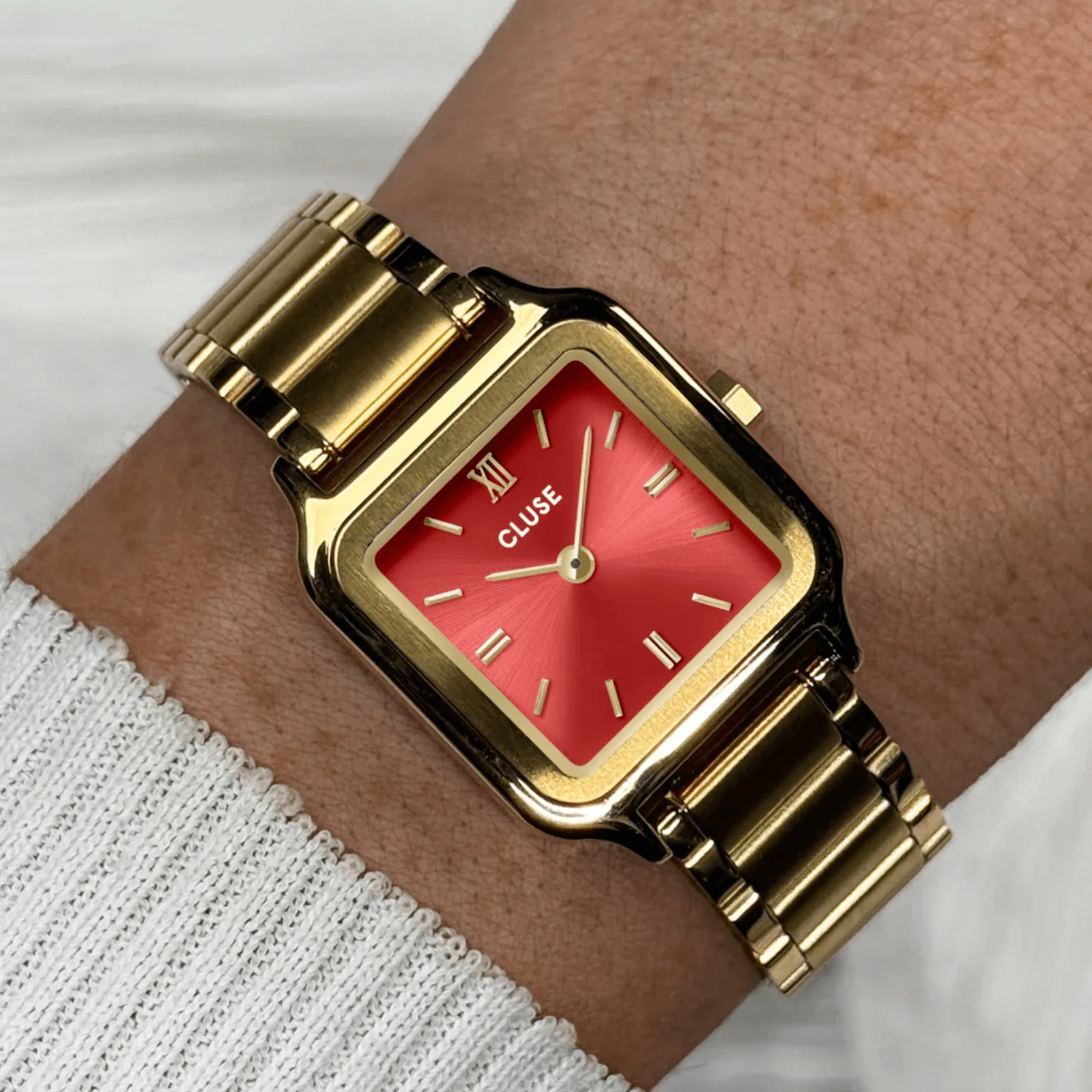 Cluse Gracieuse Petite Gold Watch - Watermelon Red - Image 2