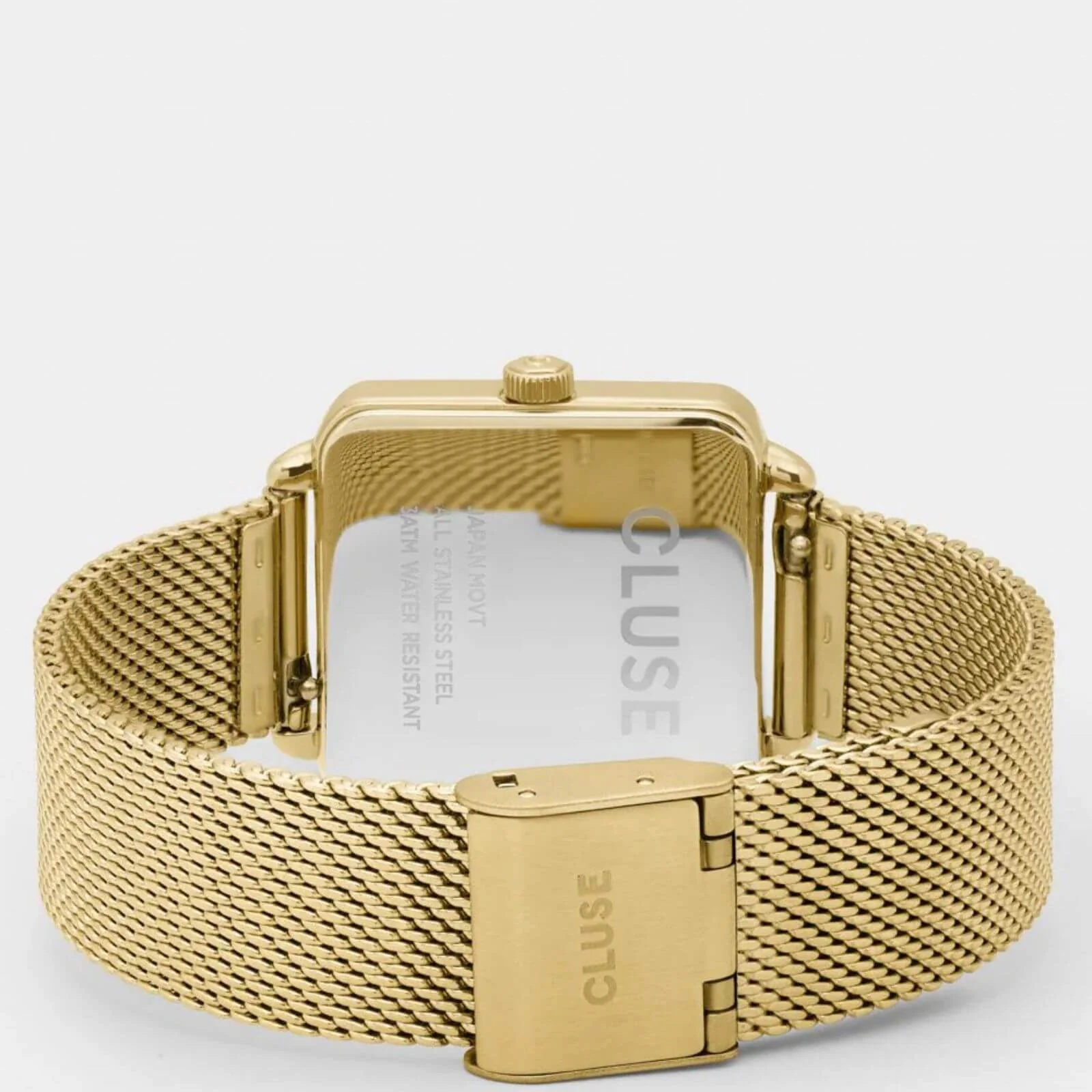 Cluse La Tetragone Gold Mesh Square Watch - Green - Image 3