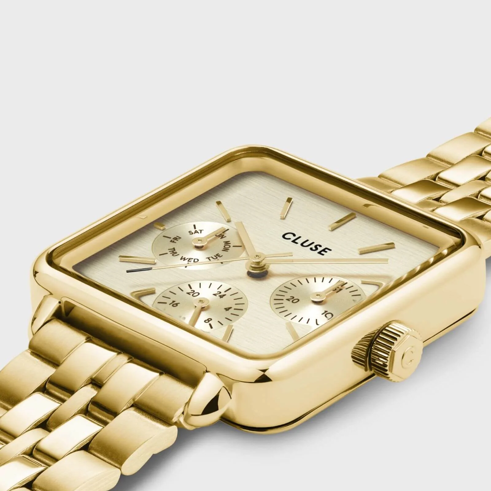 Cluse La Tetragone Multifunction Gold Square Watch - Image 2