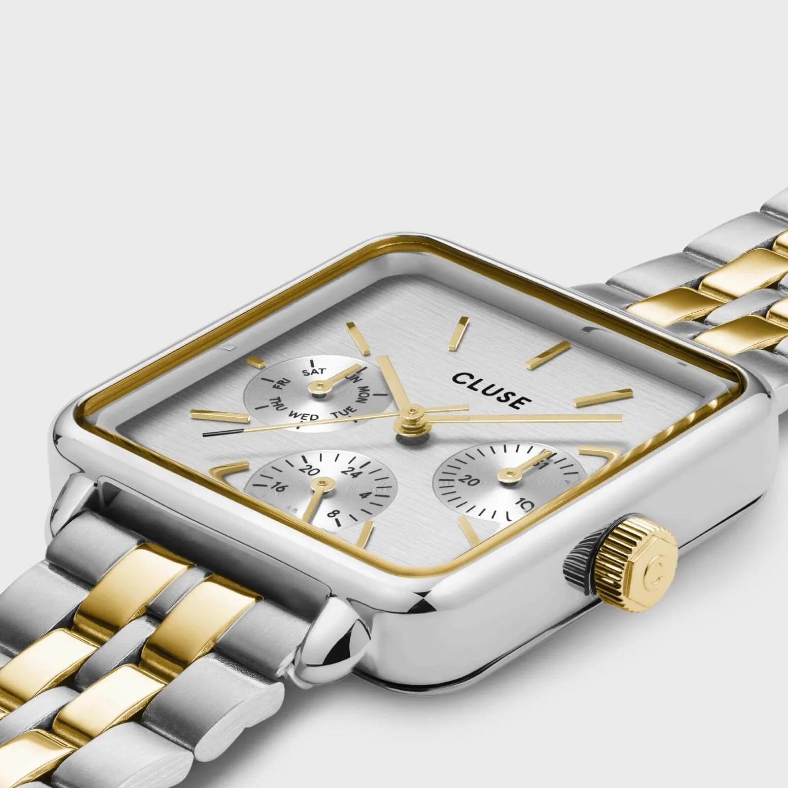 Cluse La Tetragone Multifunction Two Tone Square Watch - Image 2