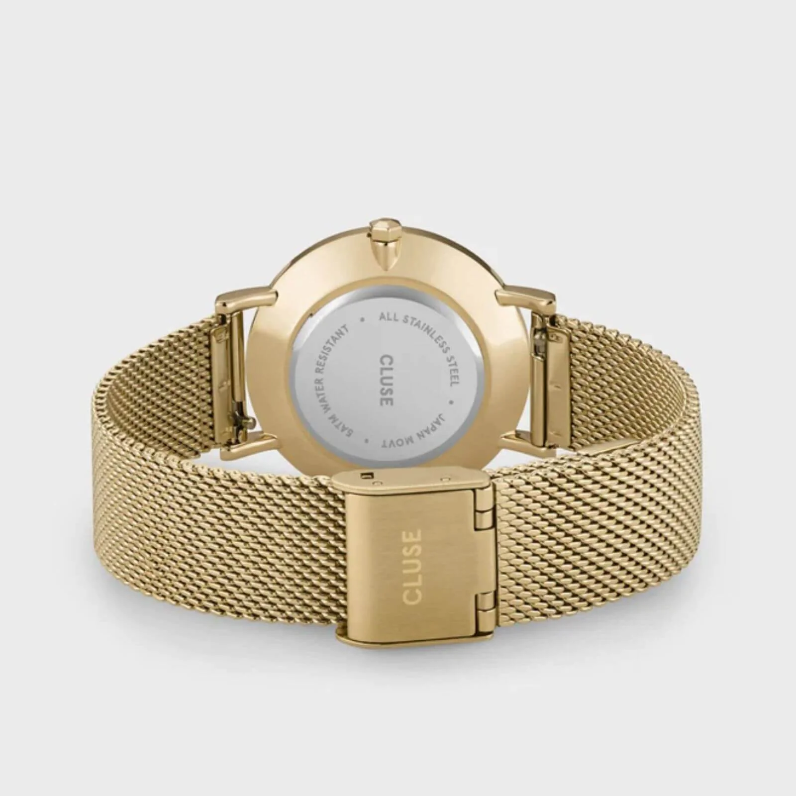 Cluse Minuit Crystal Gold Mesh Watch - Image 3
