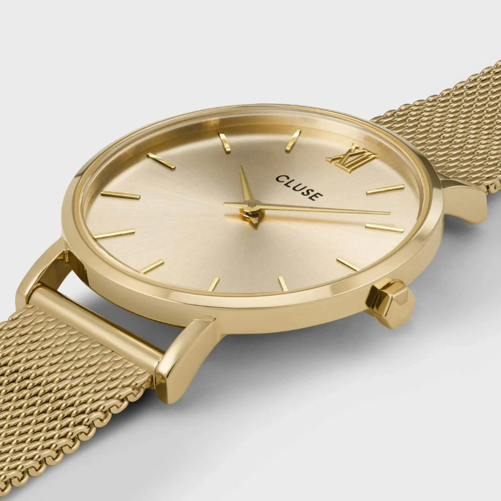 Cluse Minuit Gold Mesh Watch - Gold - Image 2