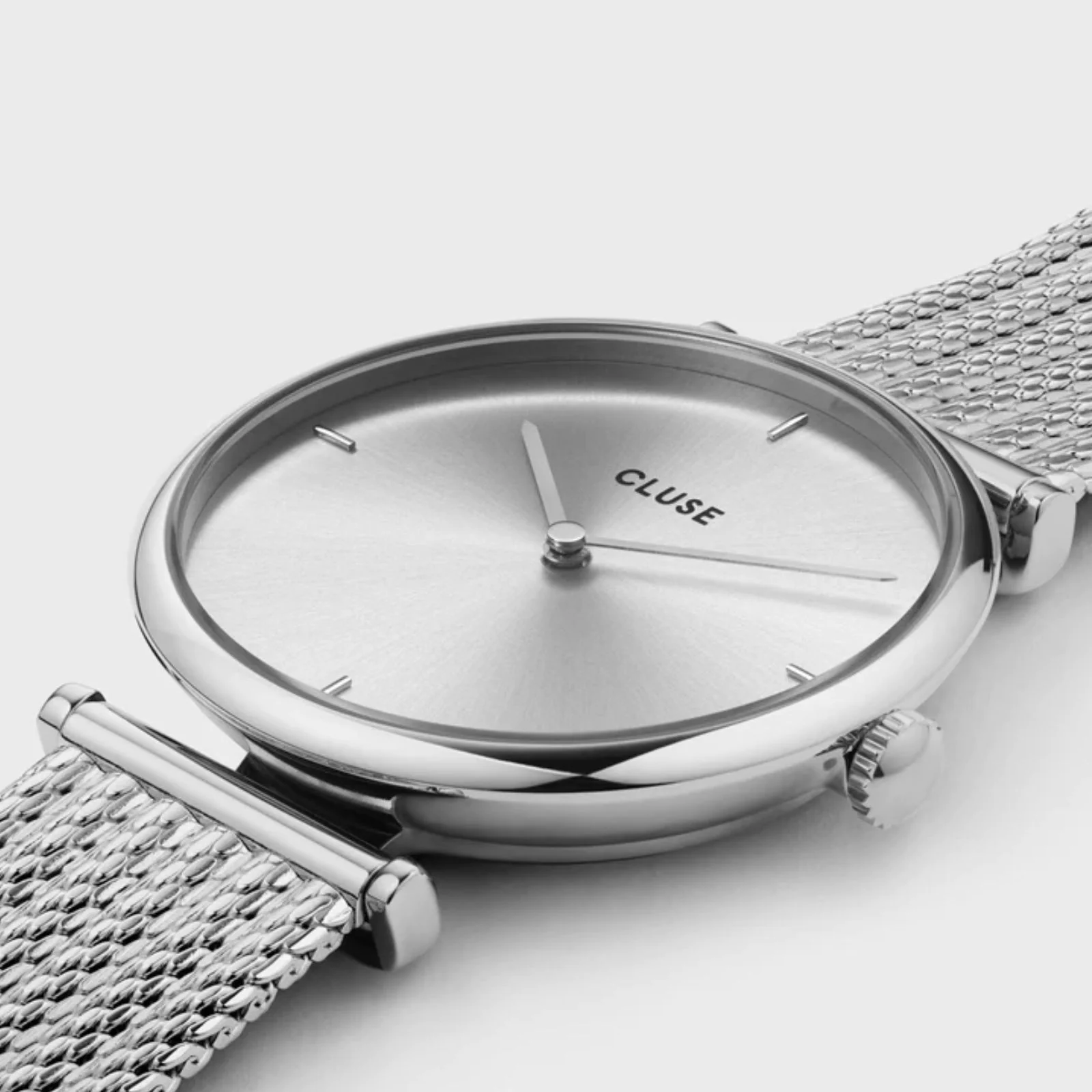 Cluse Triomphe Silver Mesh Watch - Image 3