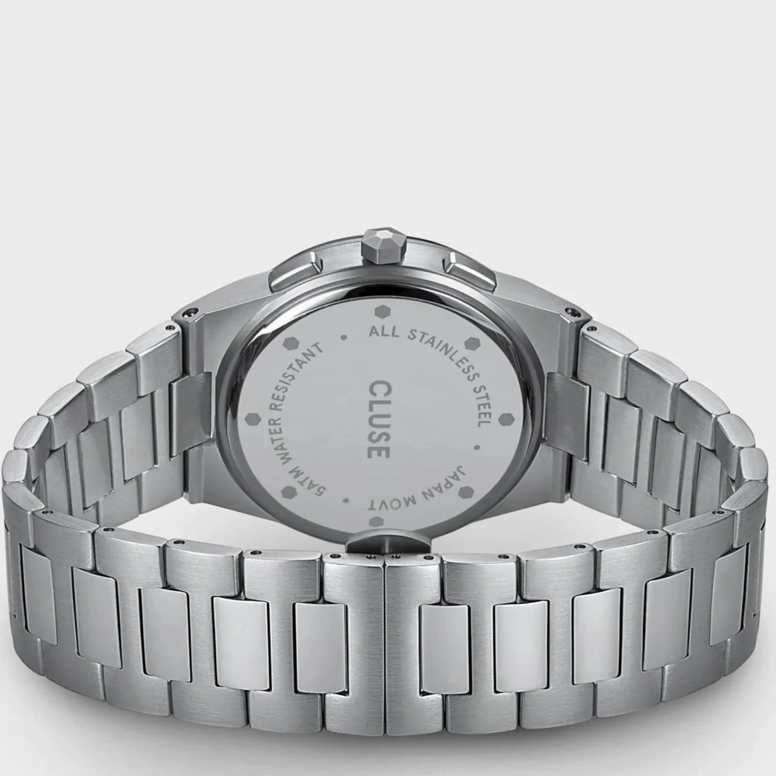Cluse Vigoureux Chrono Steel Silver Watch - Silver - Image 3