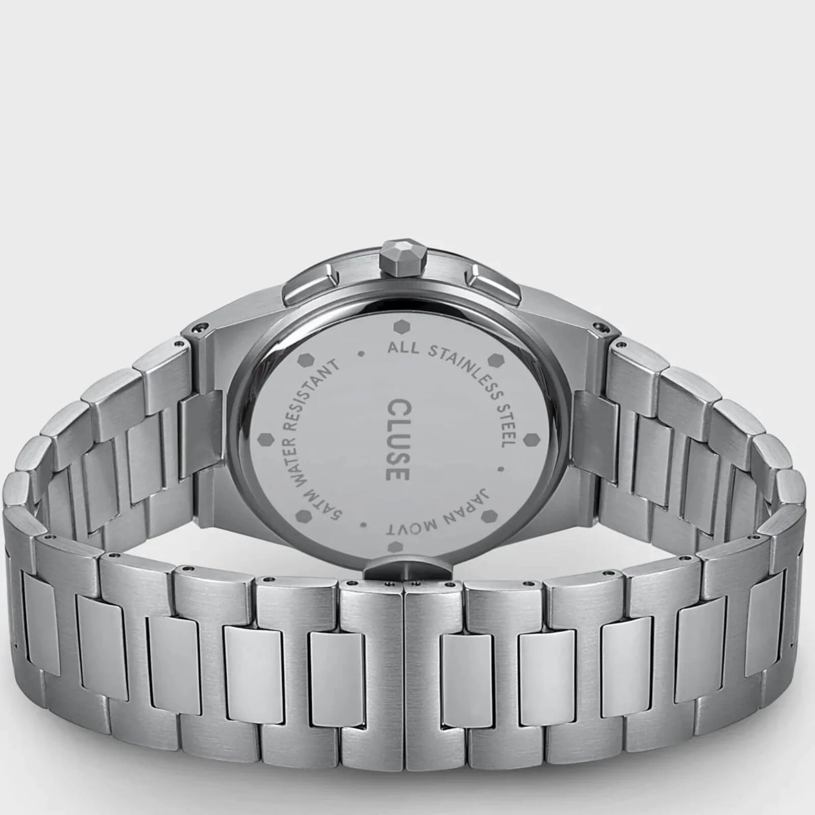 Cluse Vigoureux Chrono Steel Silver Watch - Black - Image 3