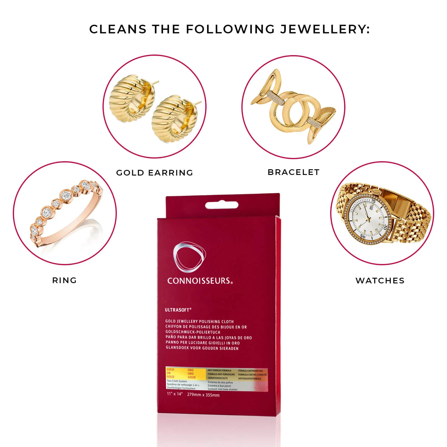 Connoisseurs Gold Jewellery Polishing Cloth - Image 4