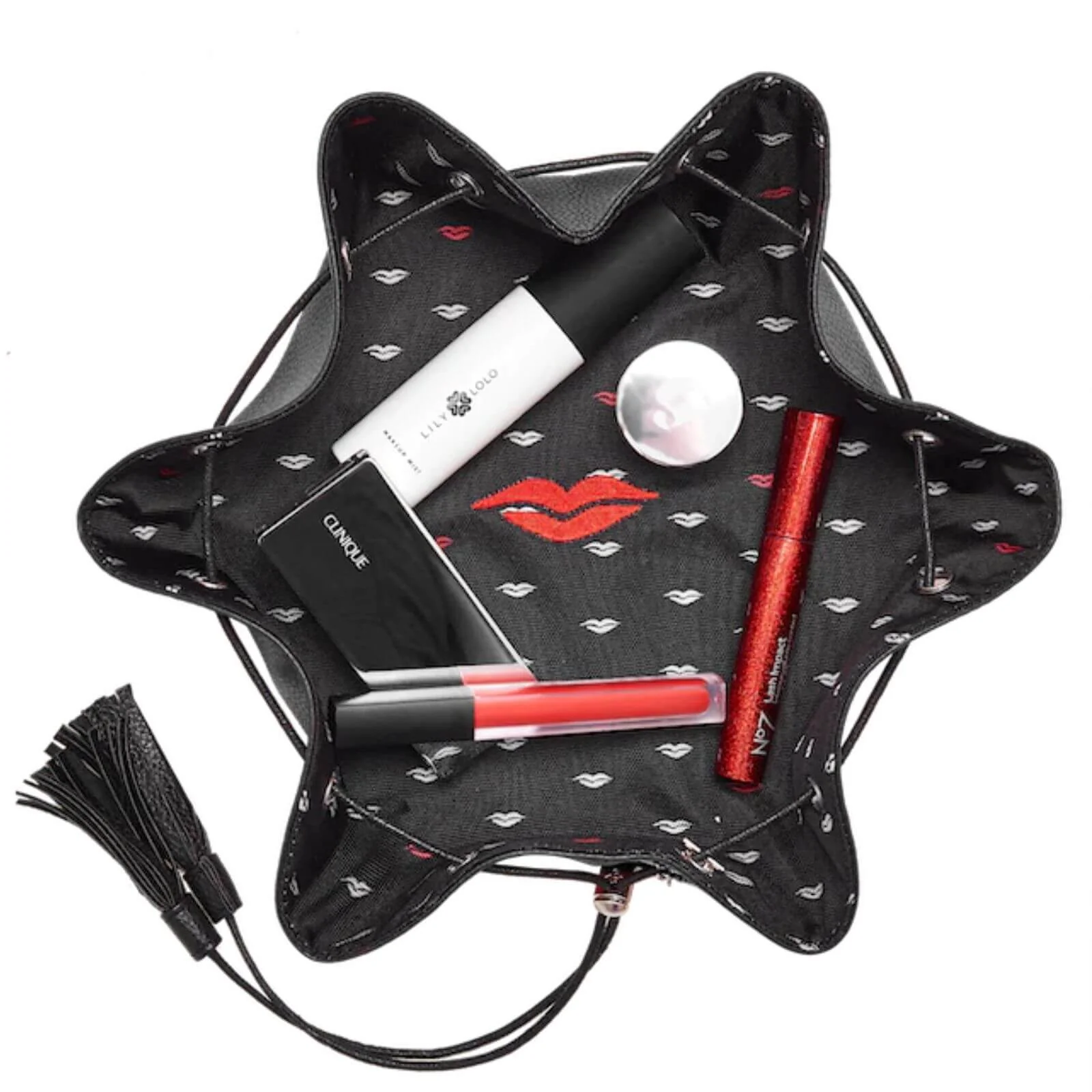 Donna May Mini Vegan Drawstring Bag - Black - Image 3