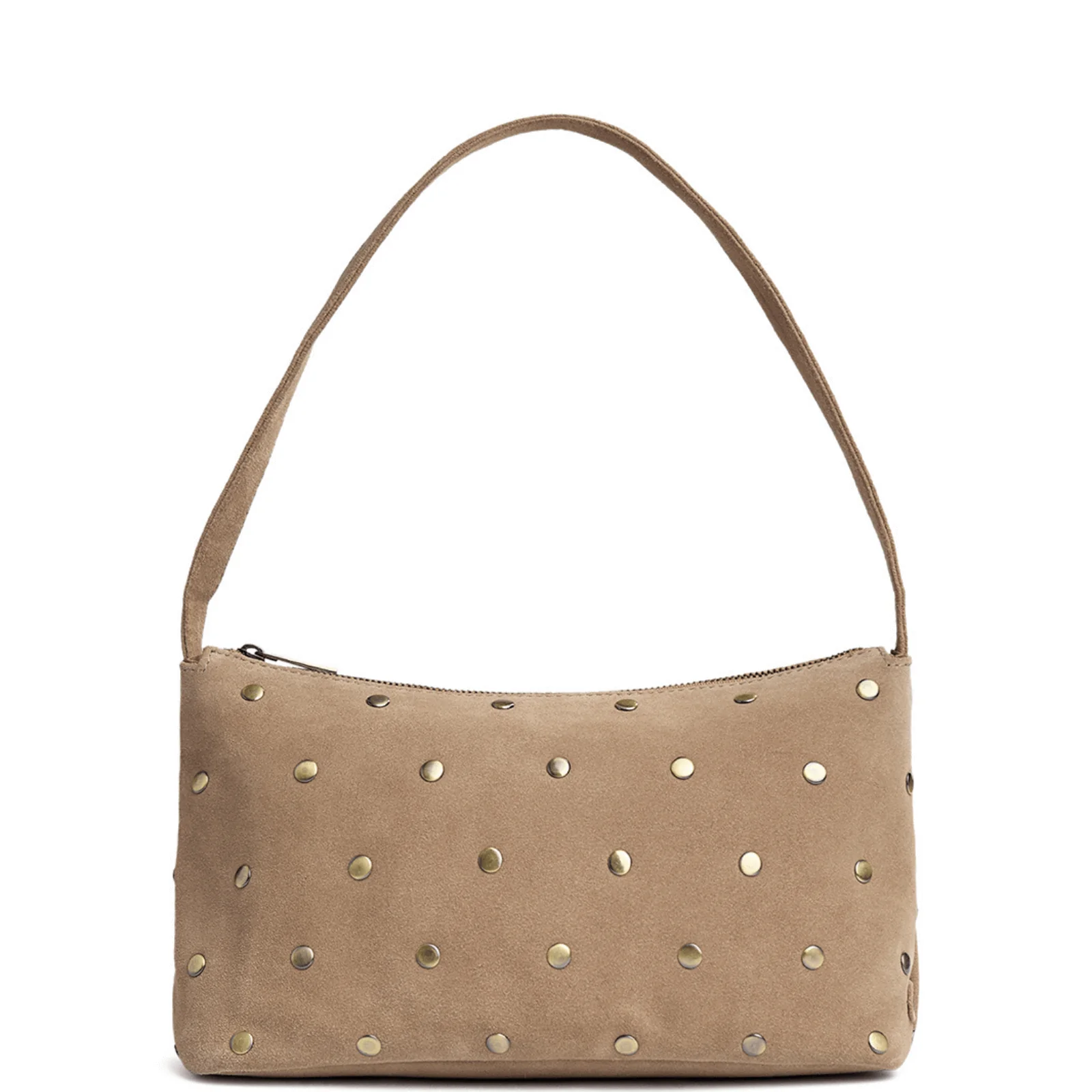 Depeche Amsterdam Sand Suede Leather Shoulder Bag