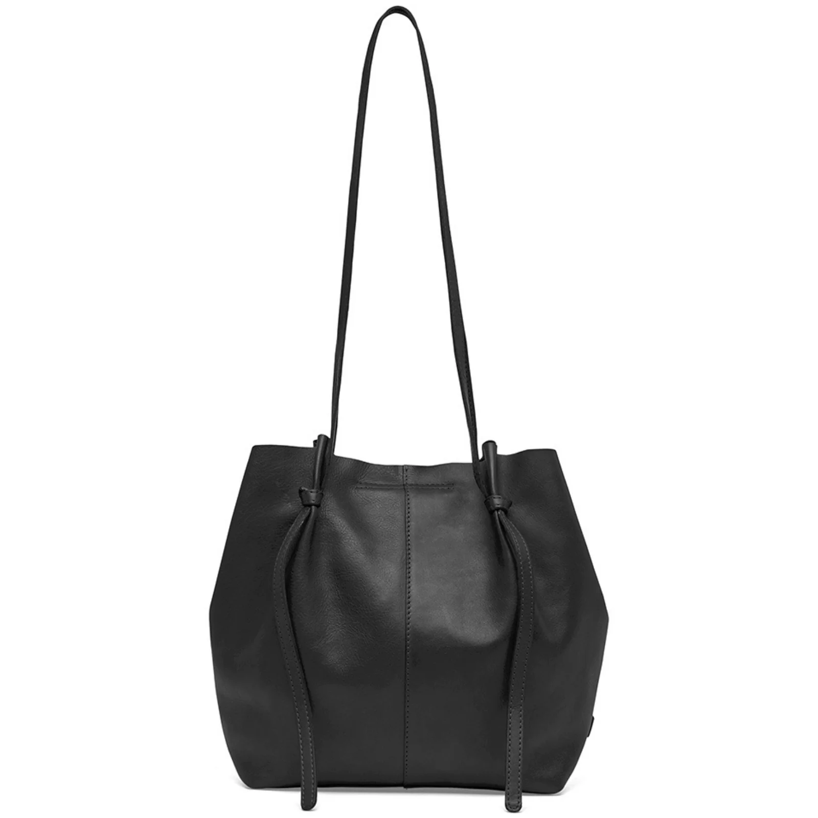 Depeche Black Leather Shoulder Bag