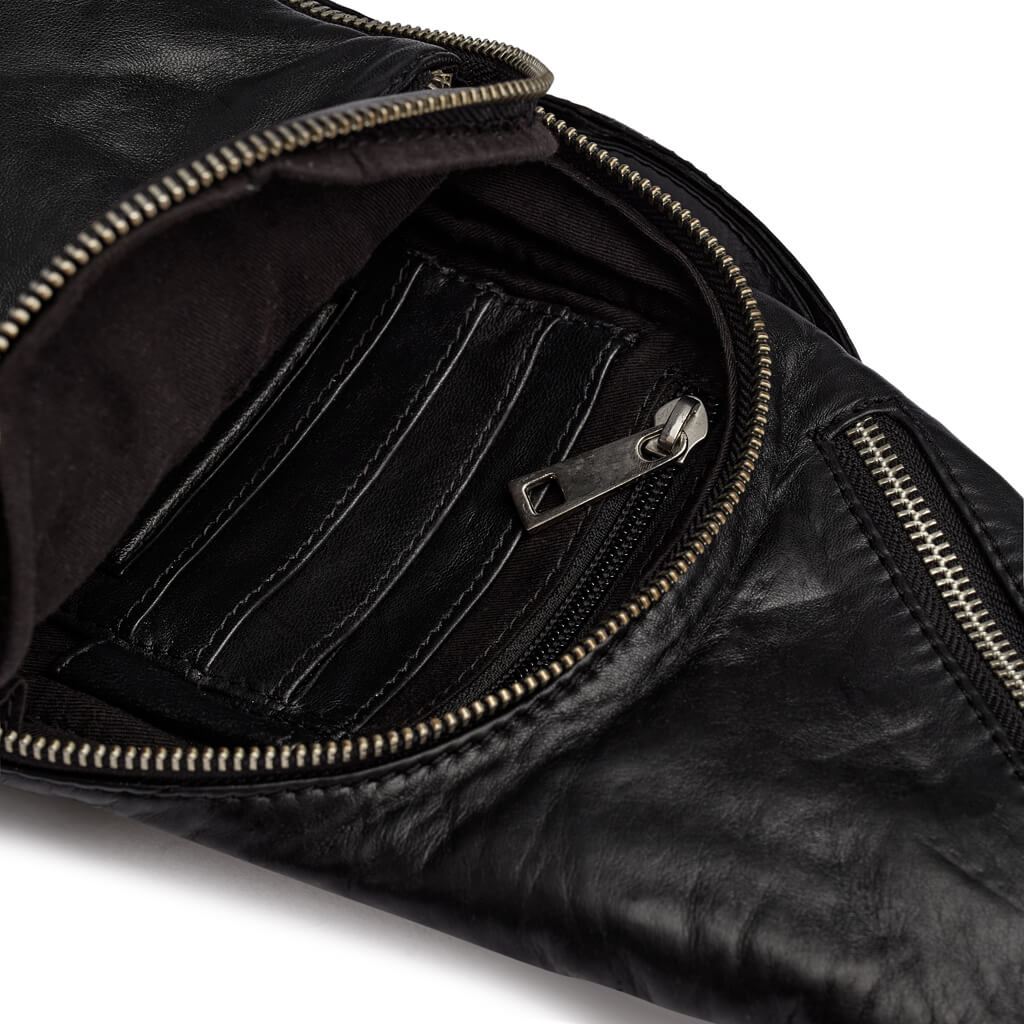 Depeche Black Leather Sling Studded Bag - Image 2
