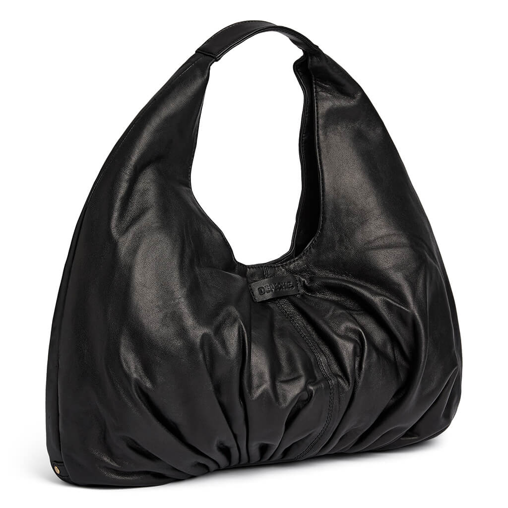 Depeche Black Leather Slouch Shoulder Bag - Image 2