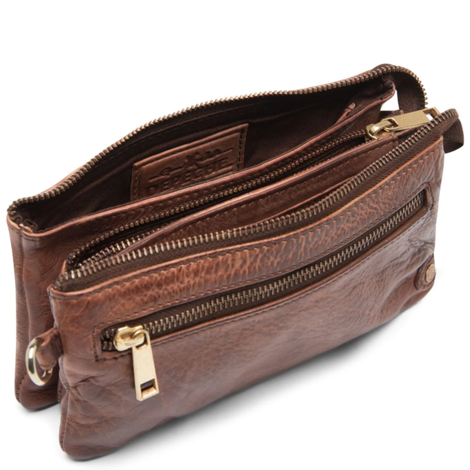 Depeche Brandy Leather Small Crossbody Bag /Clutch - Image 2