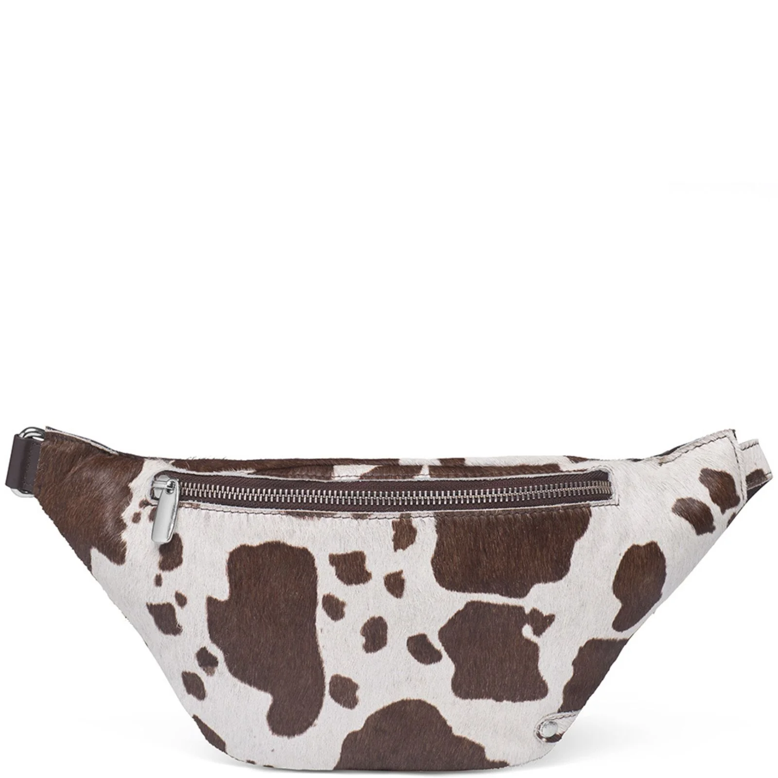 Depeche Brown Cow Pattern Leather Bumbag/Sling Bag